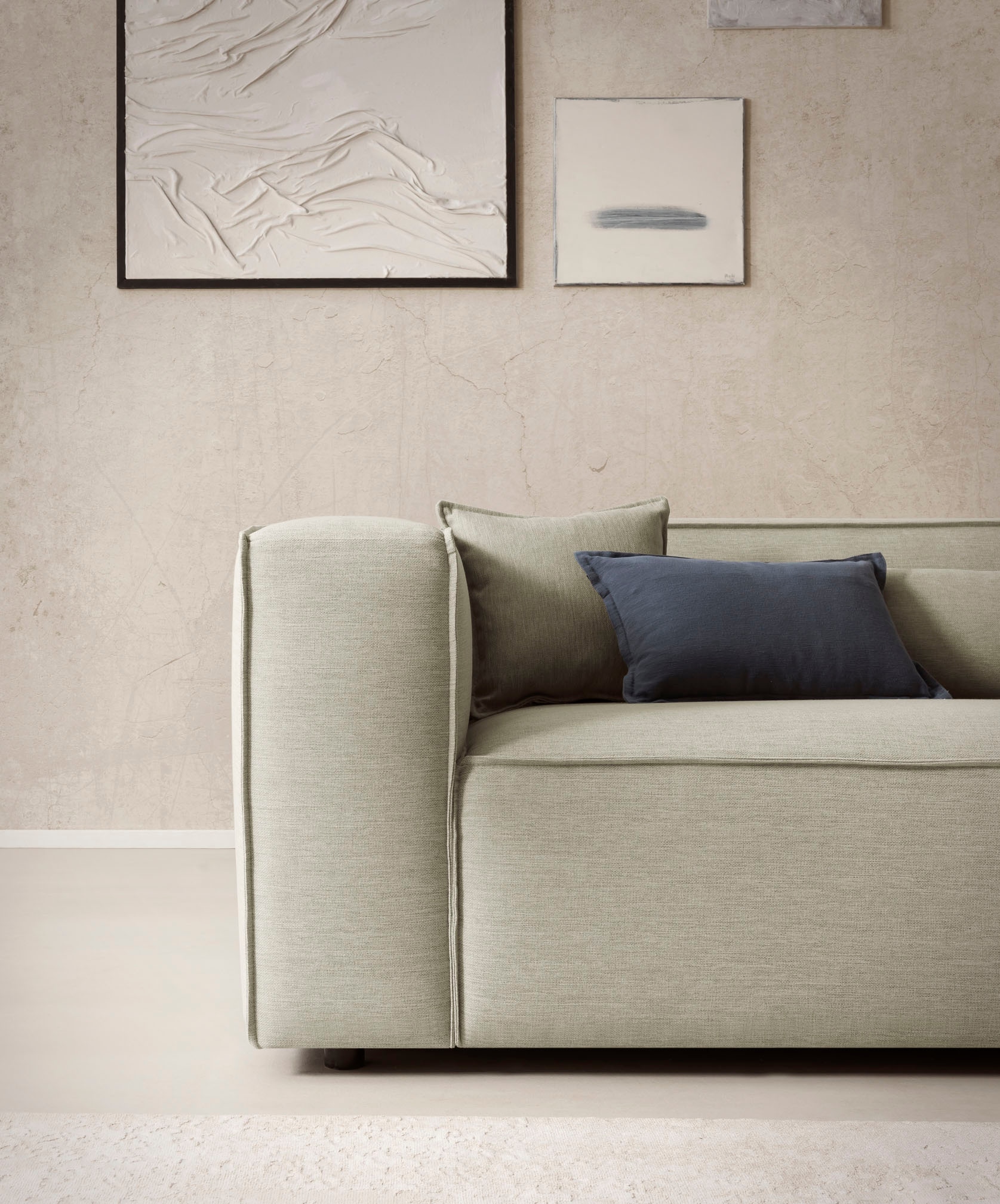 LeGer Home by Lena Gercke Polsterecke »PIARA XXL, L-Form mit Schlaffunktion, Big-Sofa in Cord o. Leinenoptik«, Hocker stellbar zum Schlafsofa (Krokodilverbinder), tiefe Sitzfläche