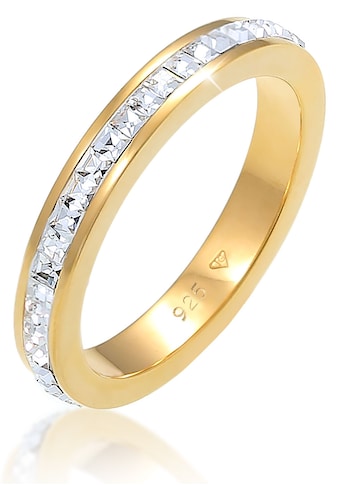 Elli Premium Fingerring »Bandring Geo Shape, 0608492619«, mit Kristallen kaufen