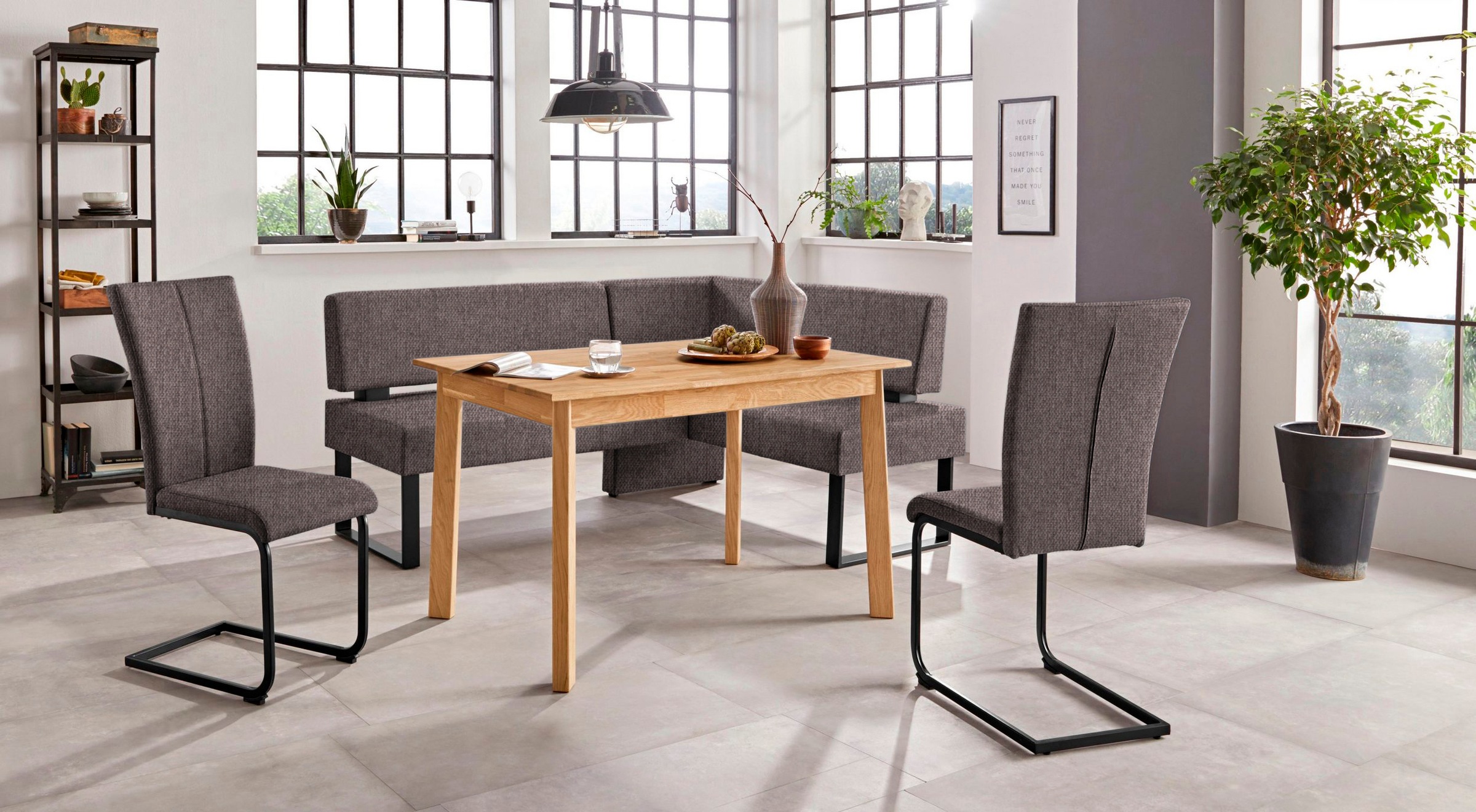 OTTO home Eckbank "Oliver mit Metallgestell, Küchenbank" verschiedene Bezüg günstig online kaufen