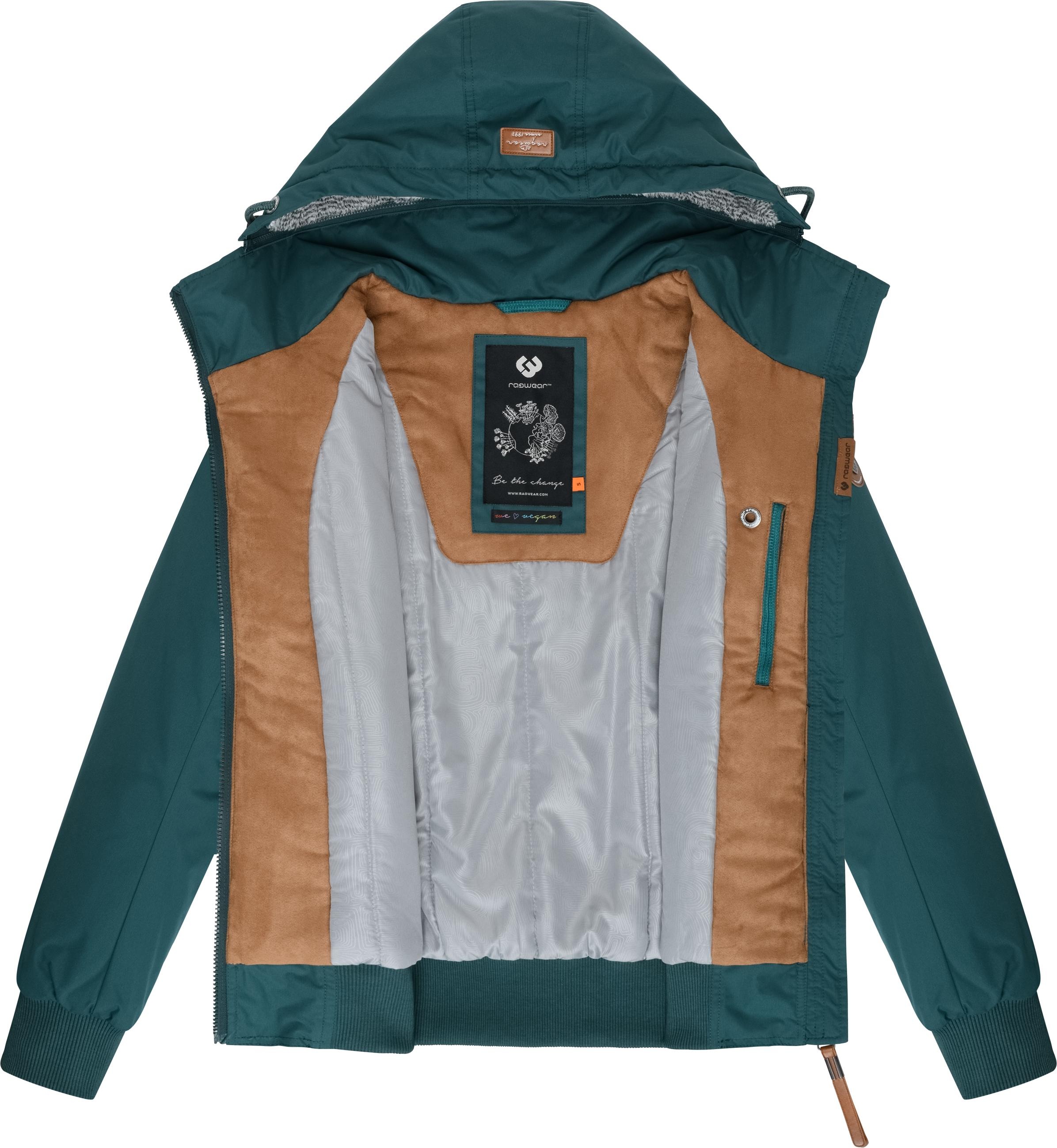 Ragwear Winterjacke »Jotty Winter«, mit Kapuze, stylische Outdoorjacke mit abnehmbarer Kapuze