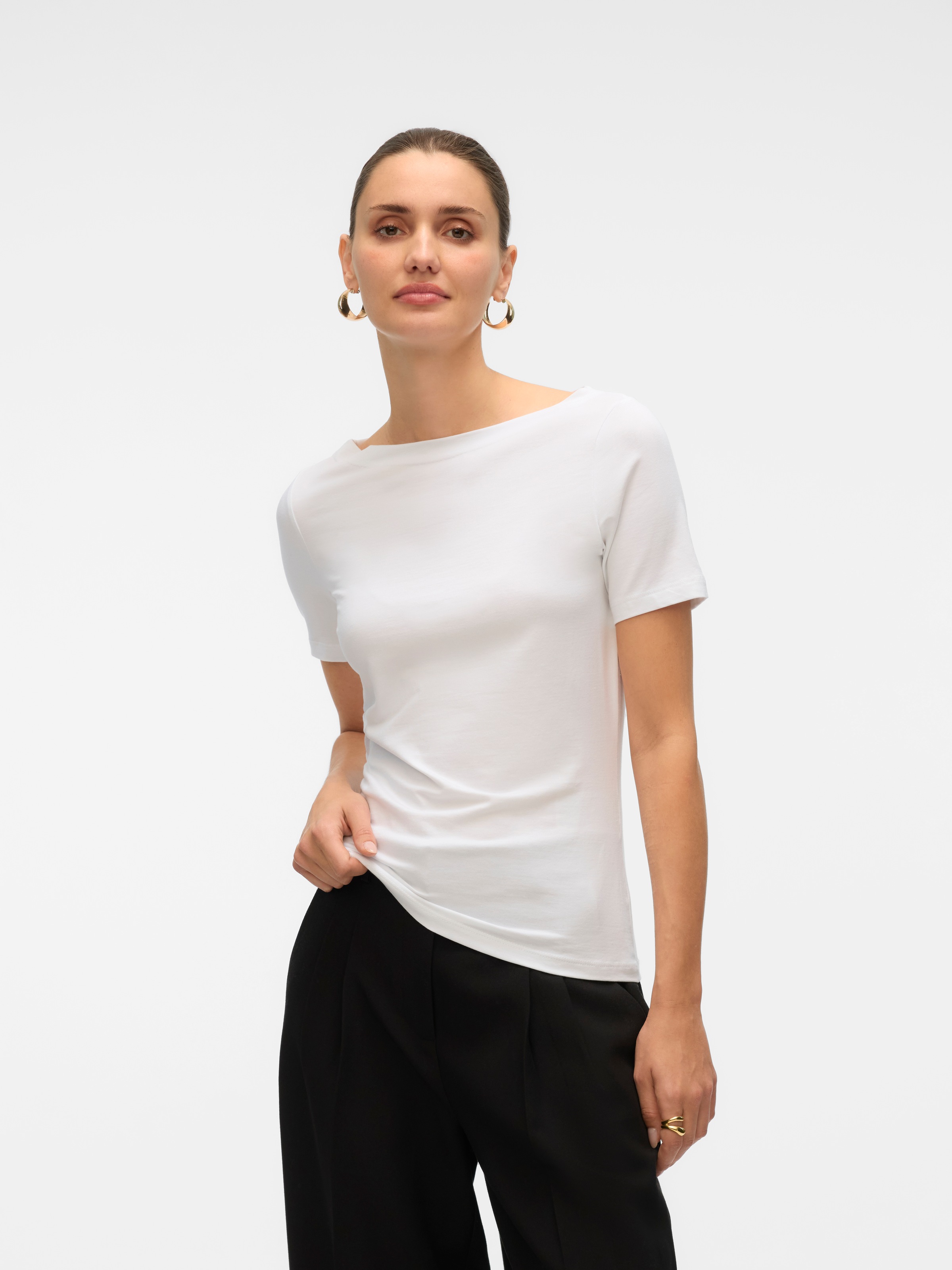 Vero Moda Kurzarmshirt "VMPANDA MODAL S/S TOP NOOS" günstig online kaufen