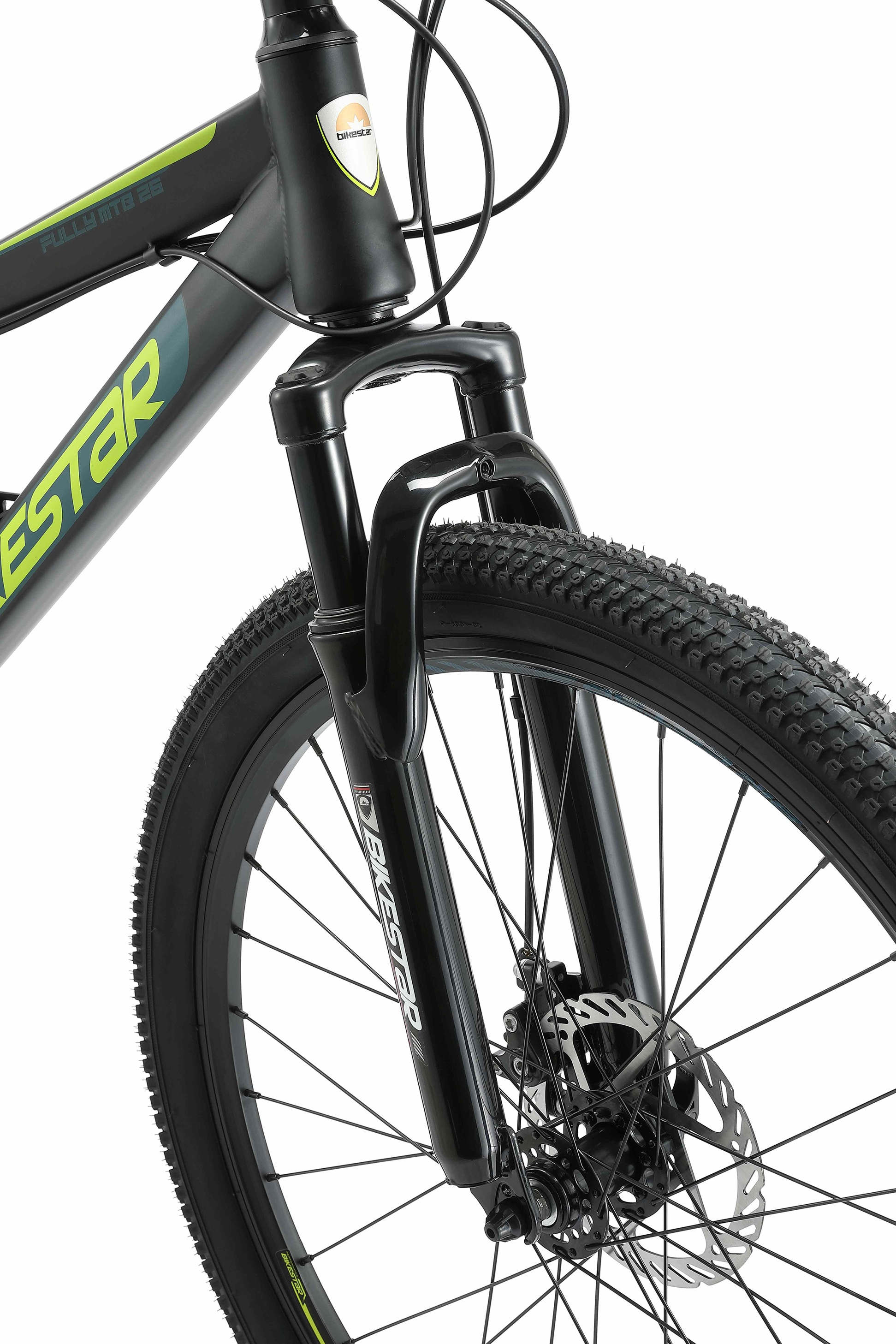 Bikestar Mountainbike, 21 Gang, Shimano, RD-TY300 Schaltwerk, Kettenschaltung, für Damen und Herren, Kettenschaltung