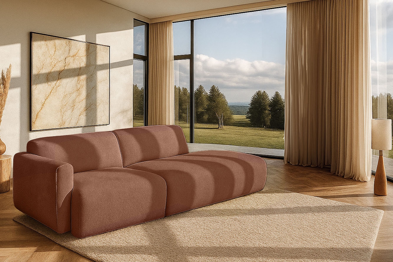 OTTO home 2-Sitzer "Myrland Kompaktsofa" Breite 263 cm, Chenille, Easy Clean Stoff, mit Kaltschaum