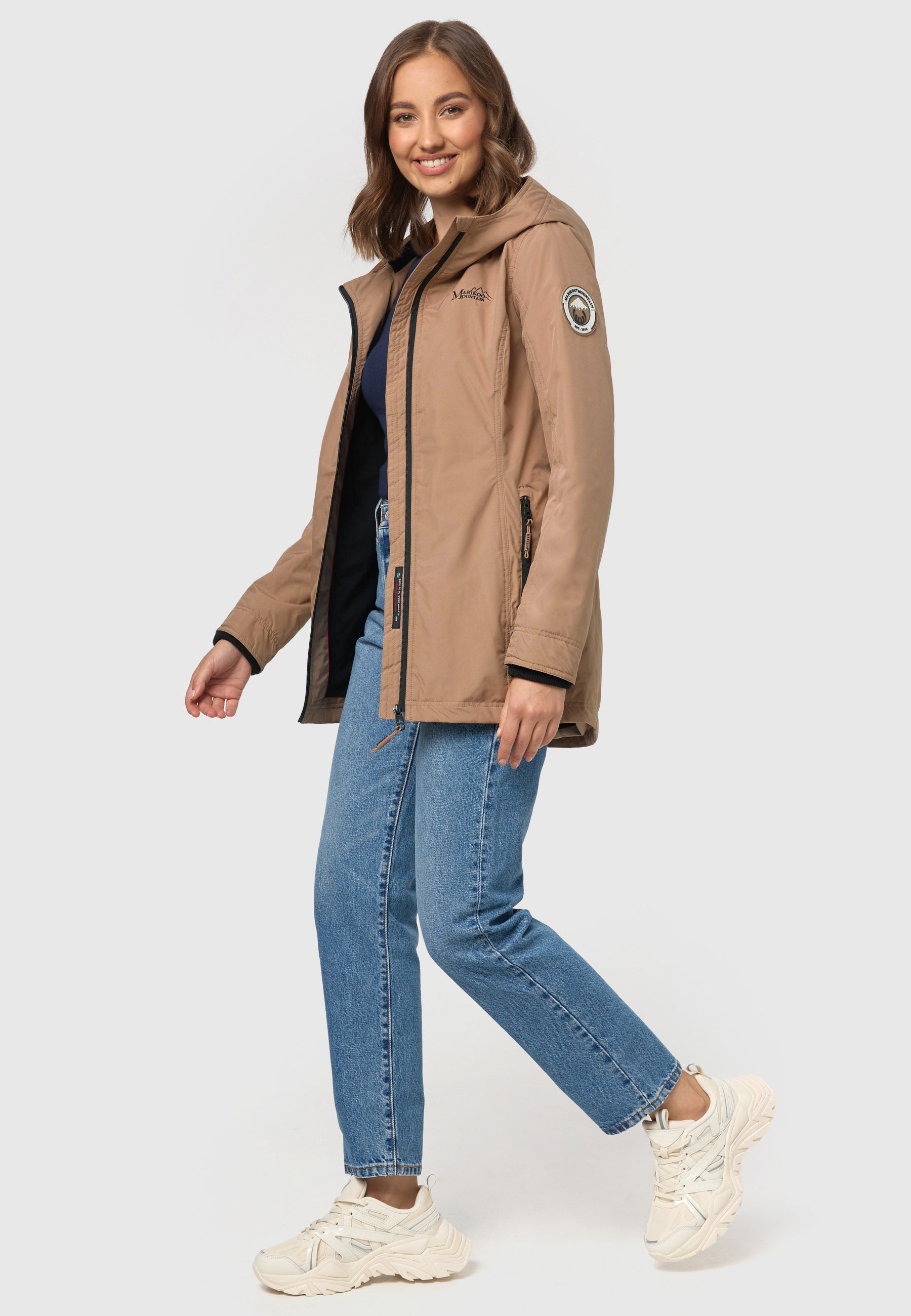 Marikoo Outdoorjacke »Honigbeere«, sportliche Übergangsjacke mit Kapuze