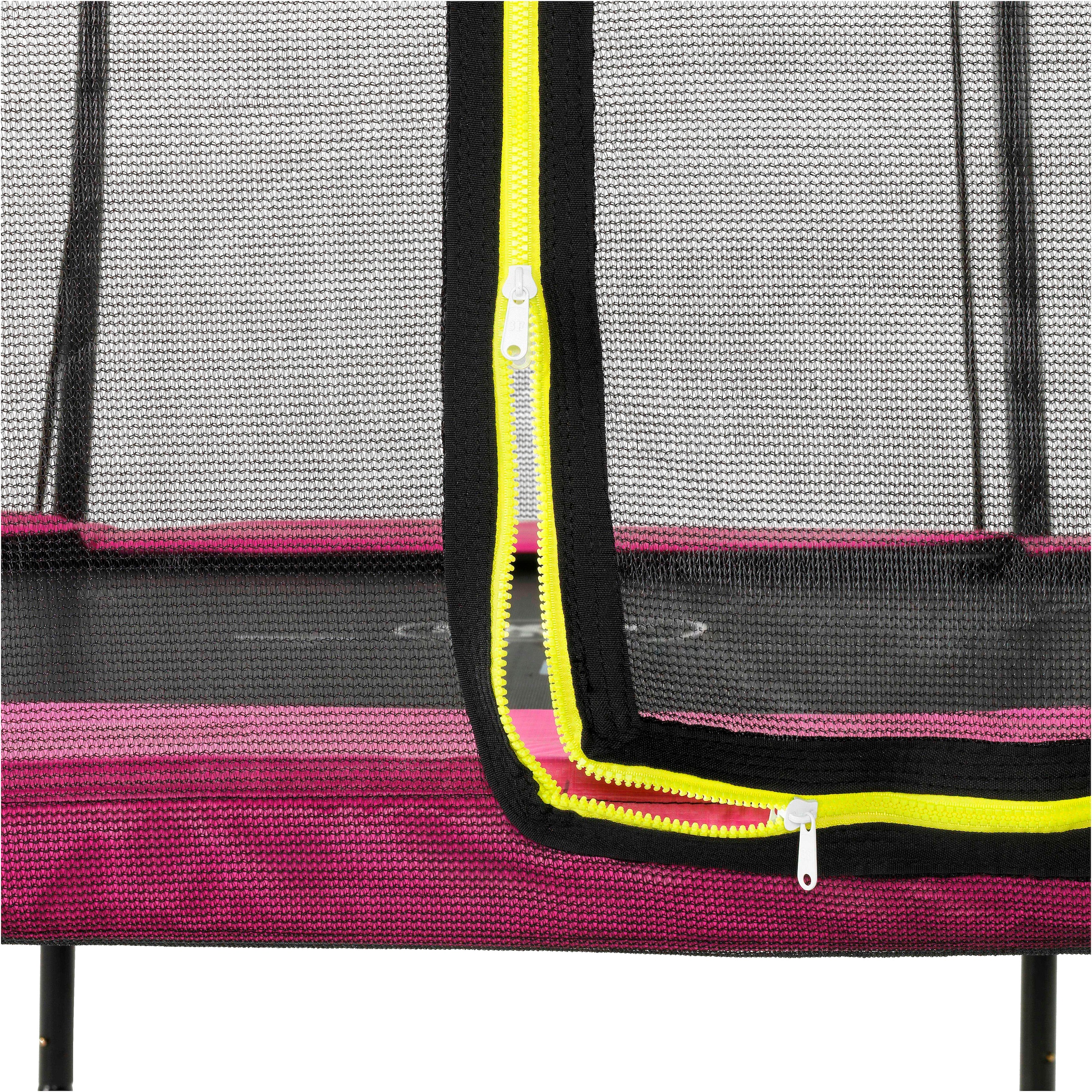 EXIT Gartentrampolin »Silhouette, rosa«, mit Sicherheitsnetz
