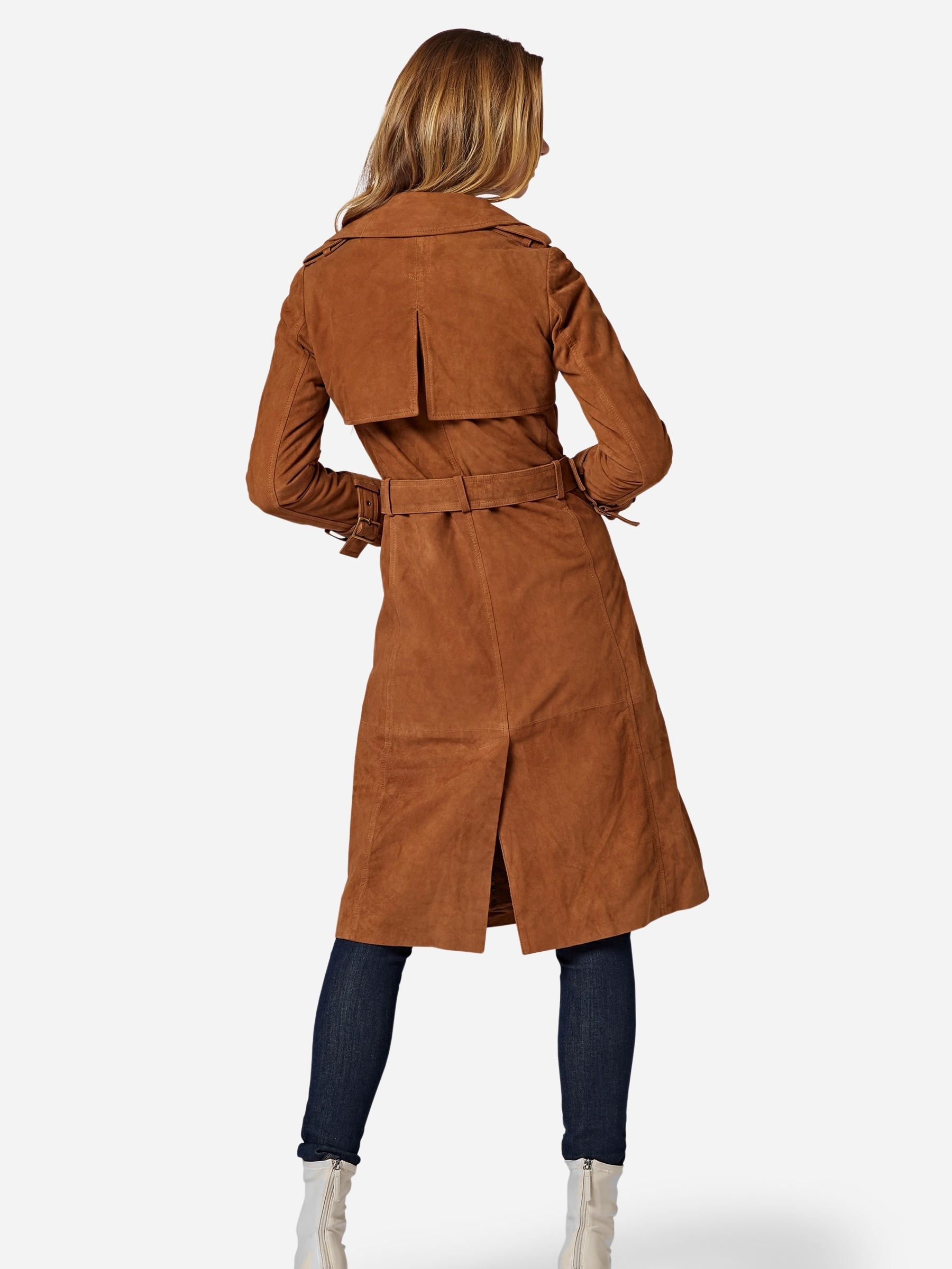 RICANO Trenchcoat »Mantel Gloria« Handgefertigt aus echtem Leder