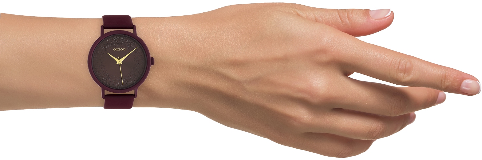 OOZOO Quarzuhr »C10584«, Armbanduhr, Damenuhr, Lederarmband
