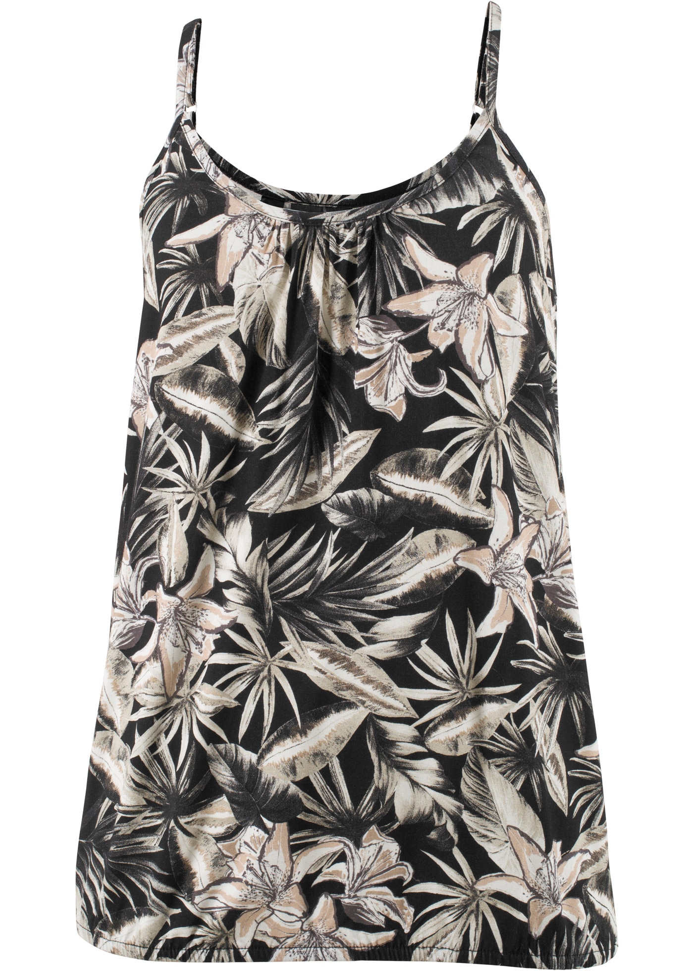 bonprix Spaghettitop 1 tlg. locker geschnitten, schmale Träger, Blumendruck
