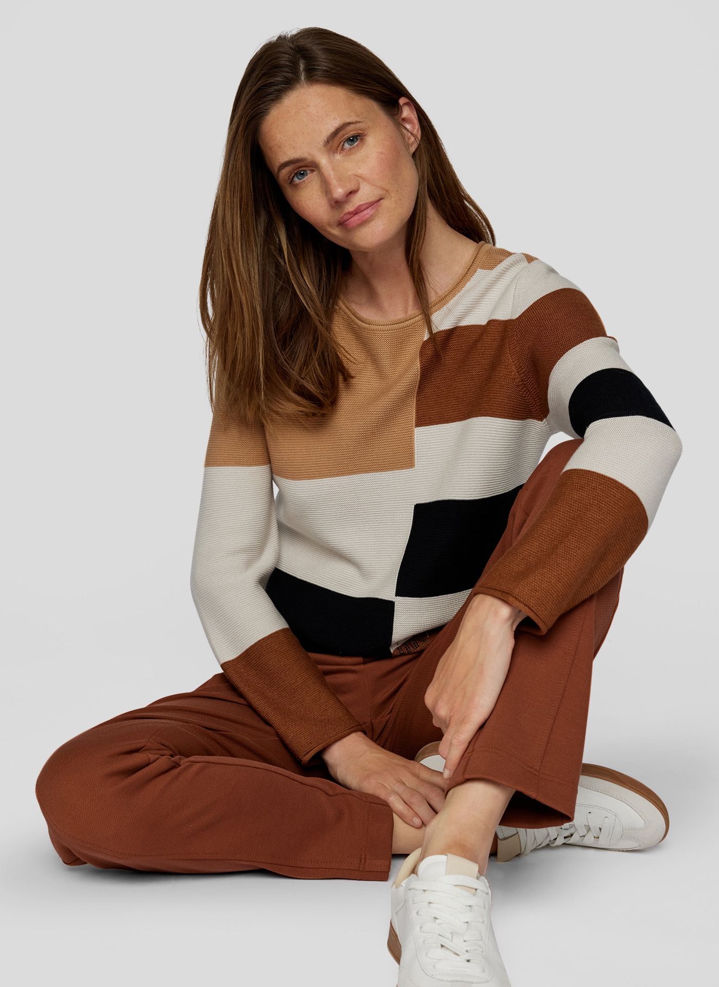 Rabe Strickpullover, mit Colorblocking-Muster