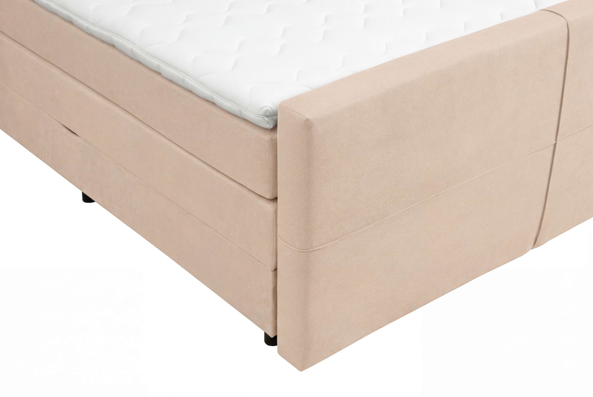 Home affaire Boxspringbett »Lucas, Doppelbett, Polsterbett, Federkernbett, Komforbett, 160,180 cm« inkl. Topper, zwei Bettkästen, Taschen-Federkernmatratze, Härtegrad 3