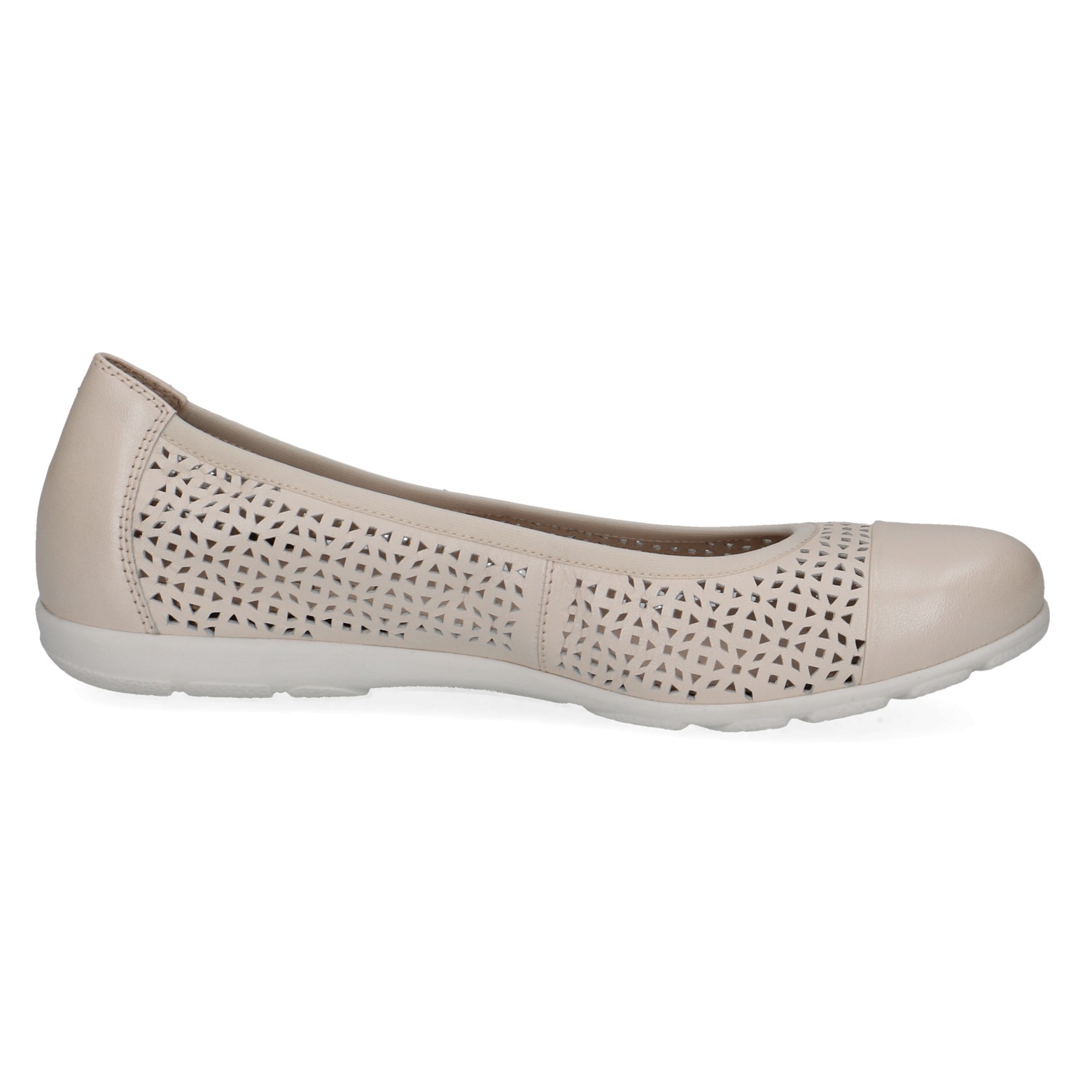 Caprice Ballerina Leder Creme 37 2