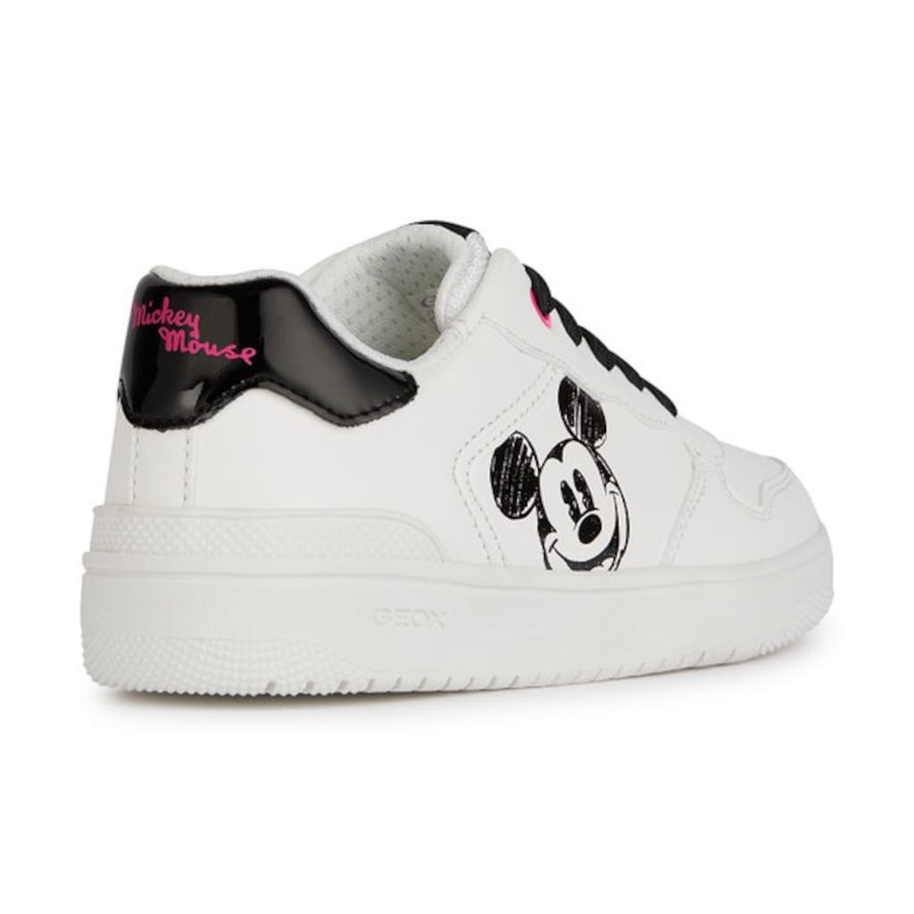 Geox Sneaker »J WASHIBA GIRL E«, Slip On Sneaker, Schlupfschuh, Slipper mit Mickey Mouse Print