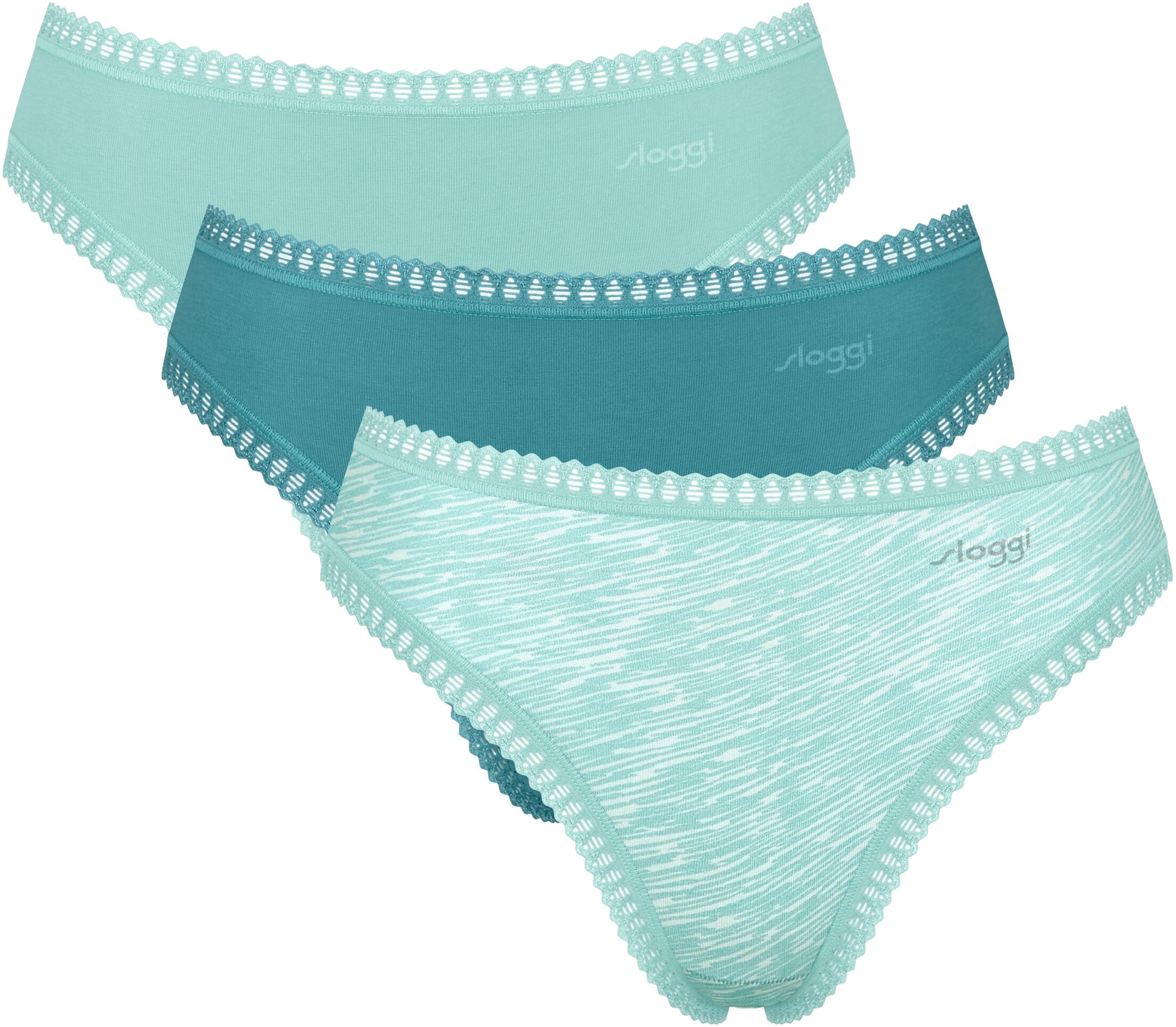 sloggi Slip "GO Crush High leg C3P", (3er Pack), mit Spitzendetails günstig online kaufen