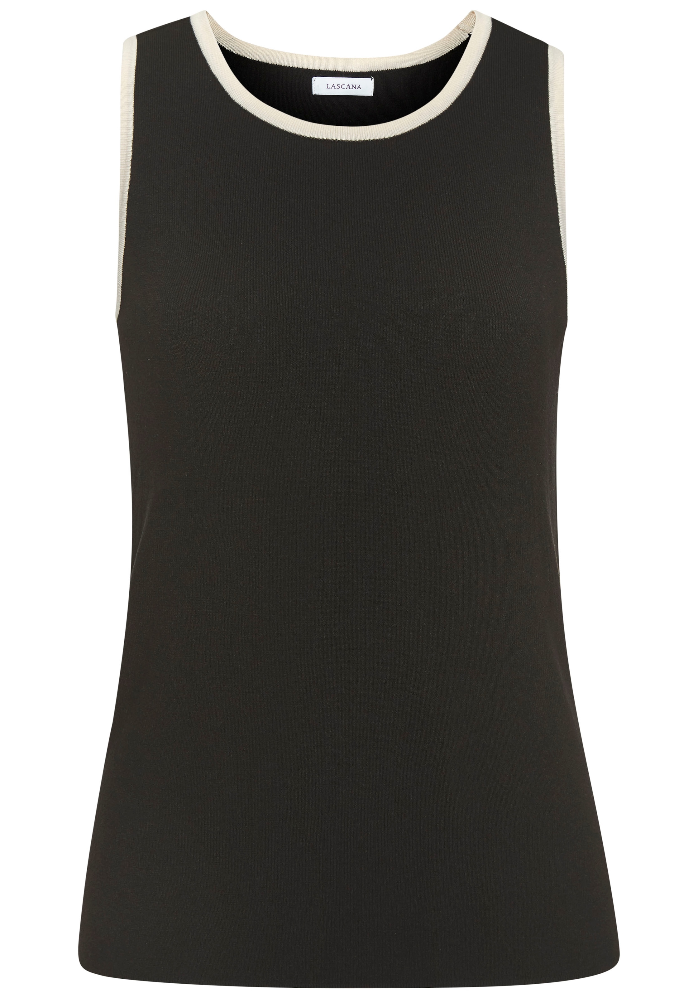 LASCANA Stricktop, aus soften Feinstrick, Basic Tanktop, schmale Passform