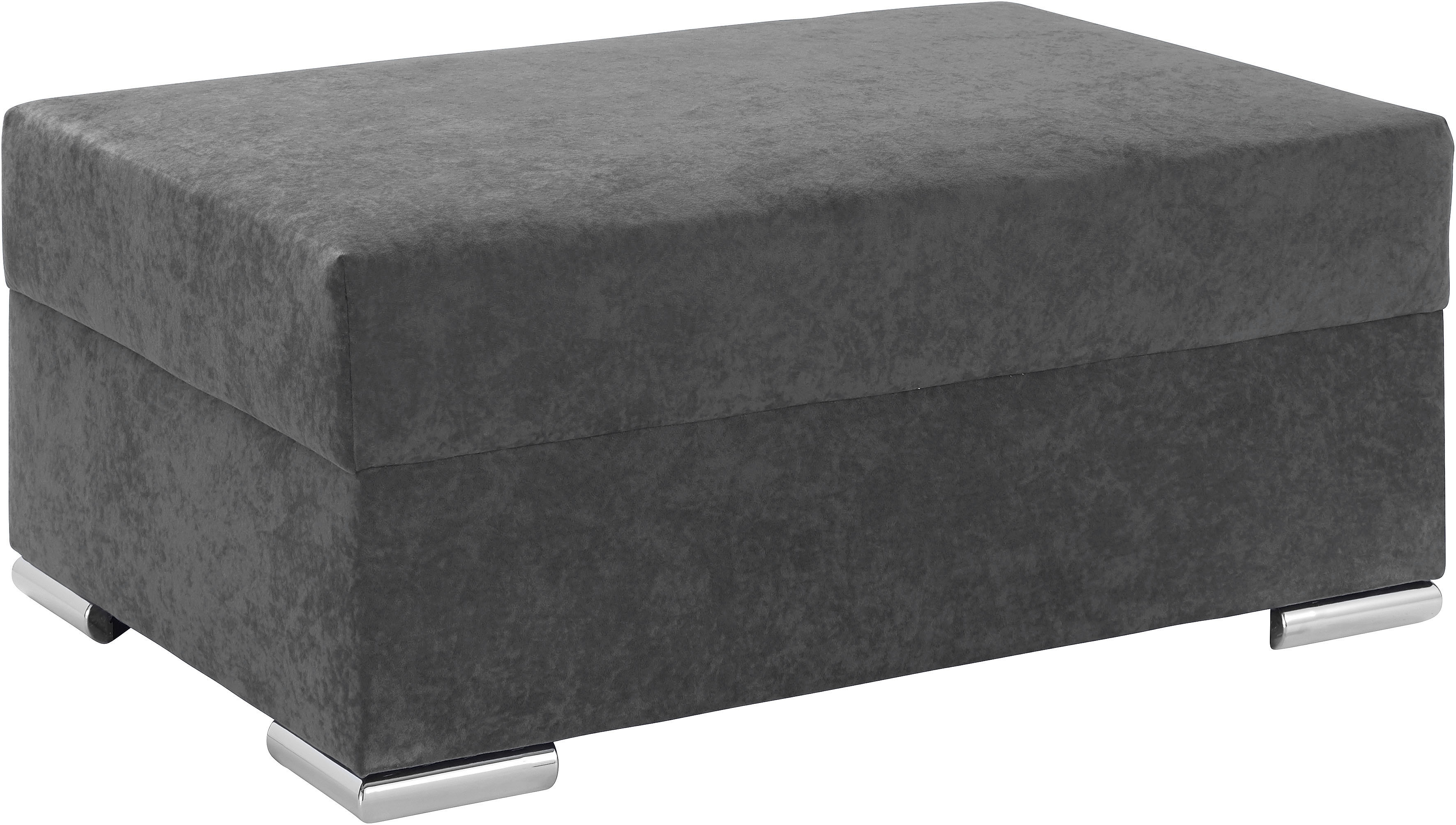 Hocker COLLECTION AB, B:100cm H:40cm T:70cm, grau, Luxus-Microfaser 2 (100% Polyester);Microfaser PRIMABELLE (100% Polyester);Luxus-Microfaser 1