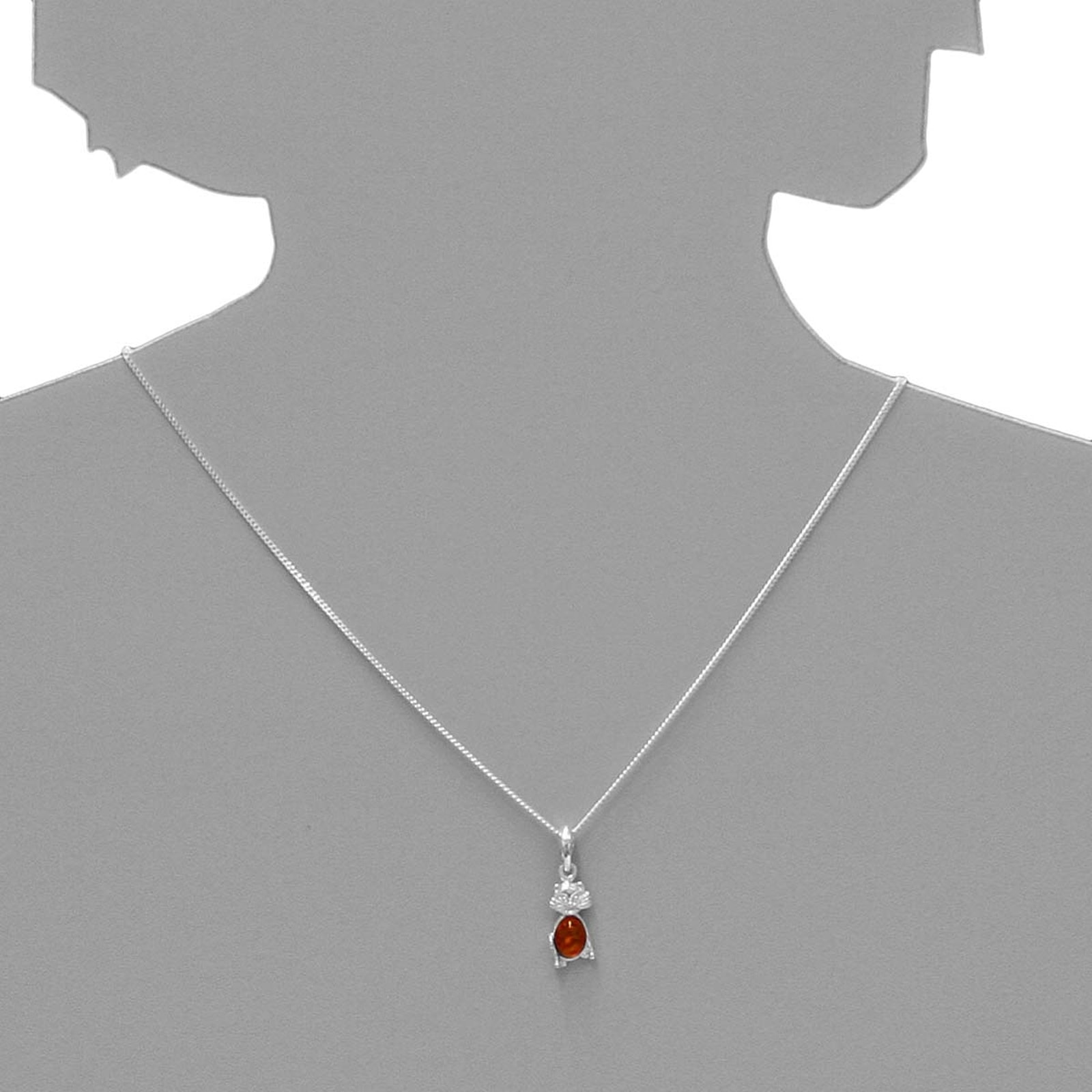 OSTSEE-SCHMUCK Kette mit Anhänger »Ostsee-Schmuck Kette mit Anhänger Katze Kette mit Anhänger Katze«, (2 tlg.)