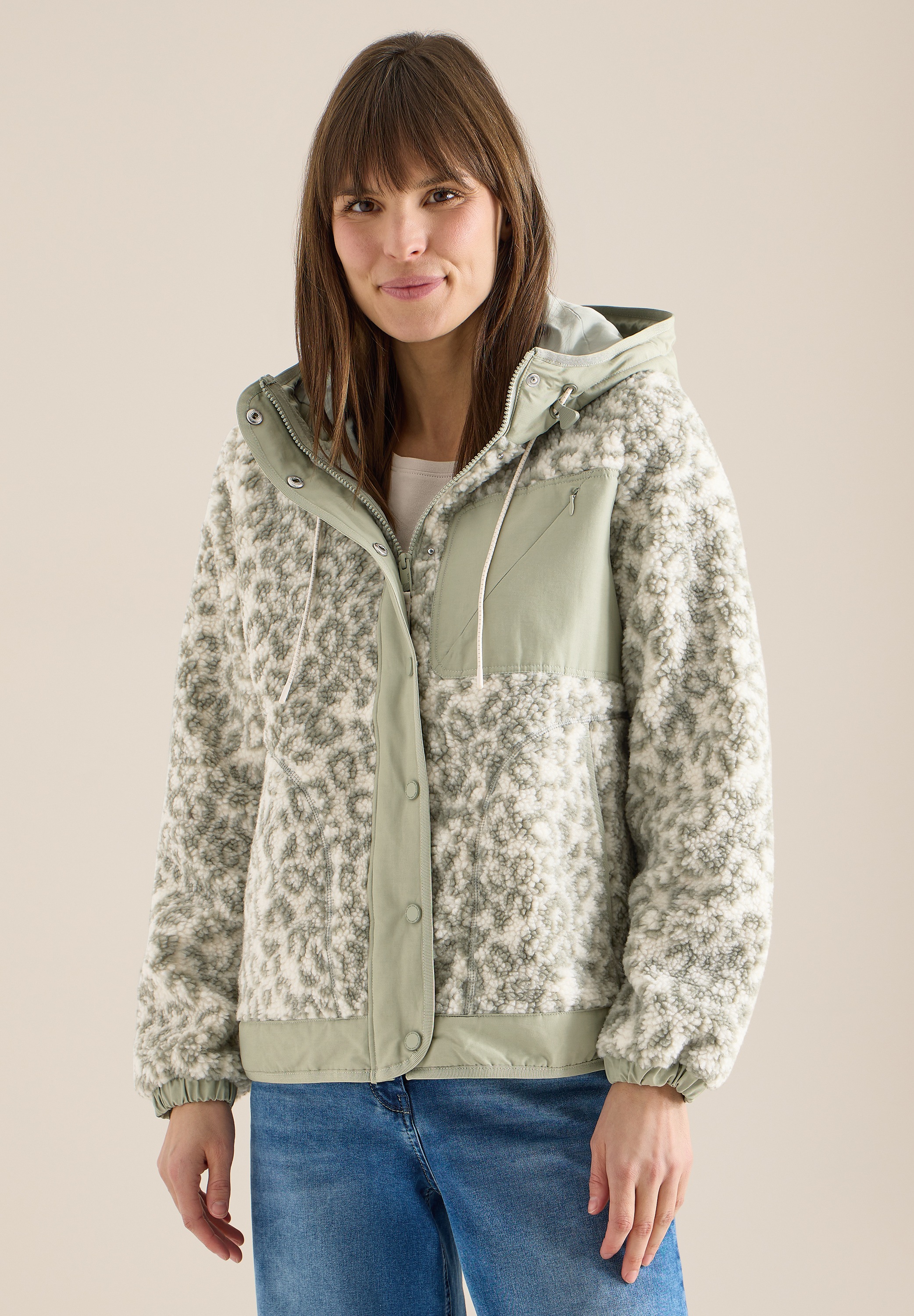 Cecil Fellimitatjacke mit Kapuze mit Kapuze günstig online kaufen