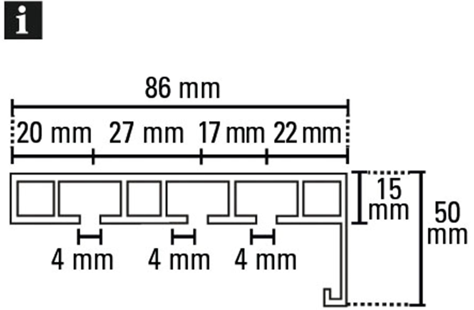 GARDINIA Vorhangschiene »Vorhangschiene mit Blende P2Ü«, mit Bohren, Holz, mit angespritzter Kunststoffblende