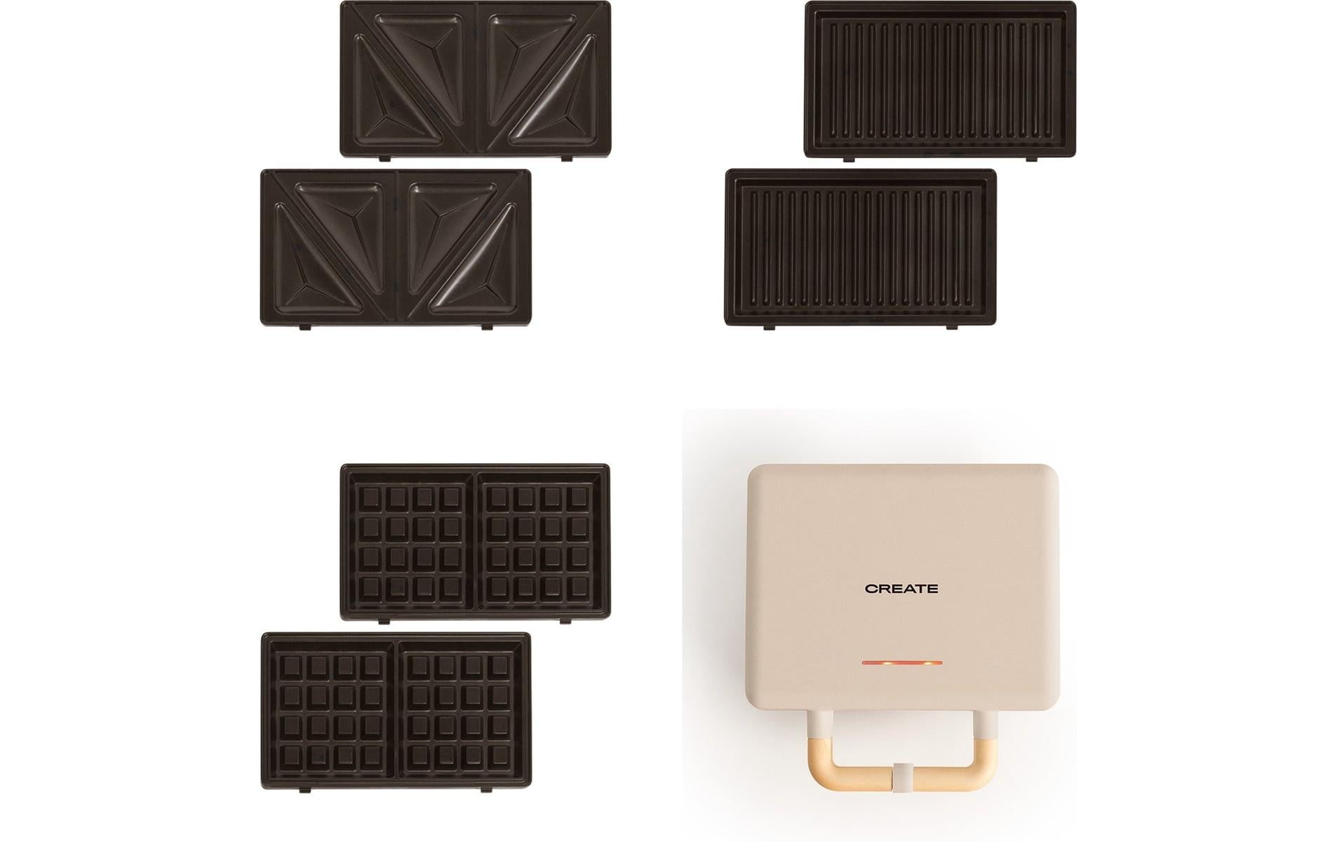   3-in-1-Kombi-Waffeleisen »Create Stone 3in1 Studio Sand« 800 W