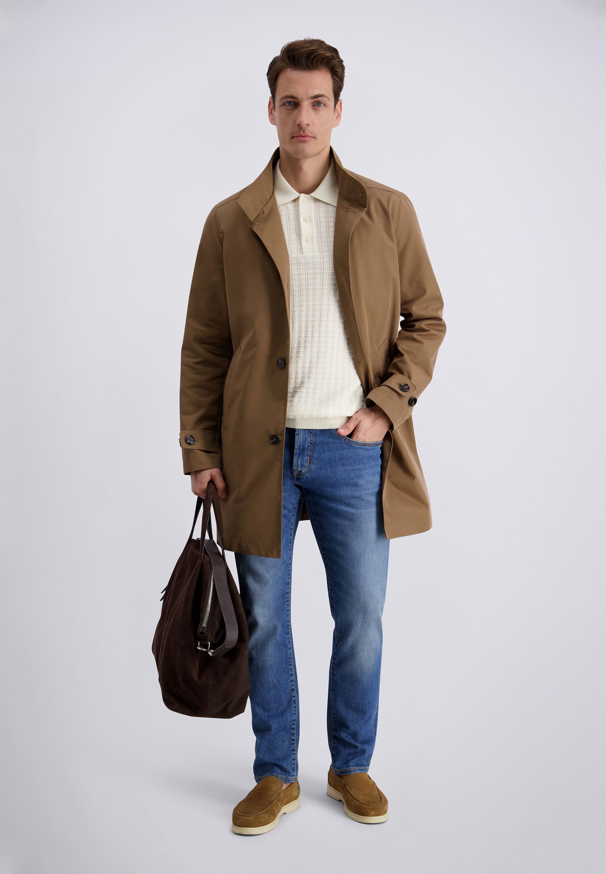 Pierre Cardin Wintermantel »Pierre Cardin Mantel« mit knöpfbarem Stehkragen