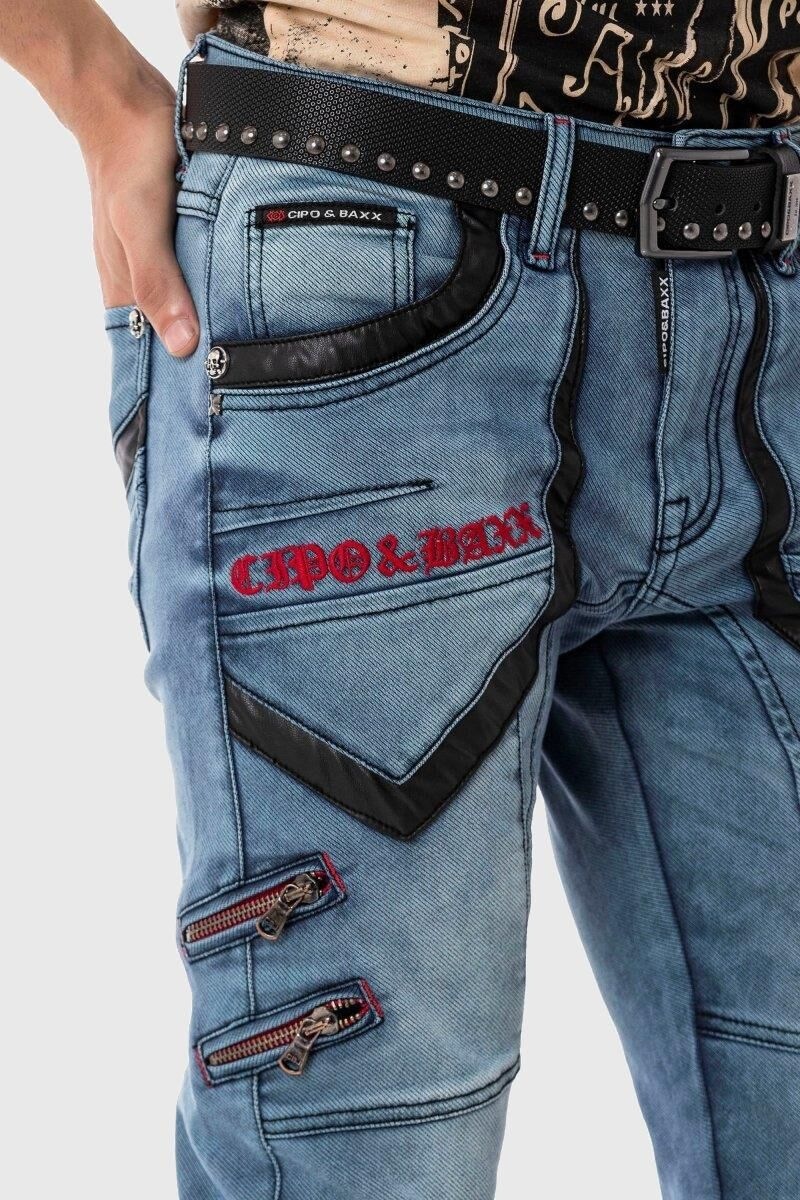 Cipo & Baxx Cargojeans »Hose«, Lässige Details und Applikationen