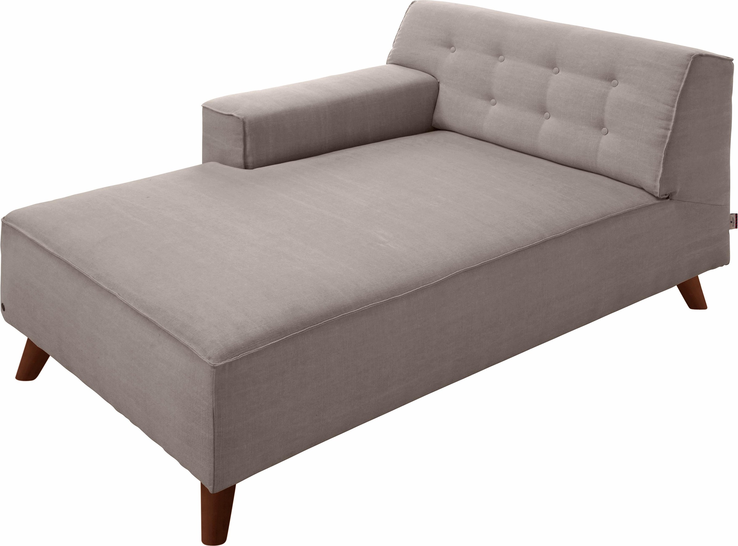 TOM TAILOR Chaiselongue »NORDIC CHIC«, im Retrolook, Füße nussbaumfarben
