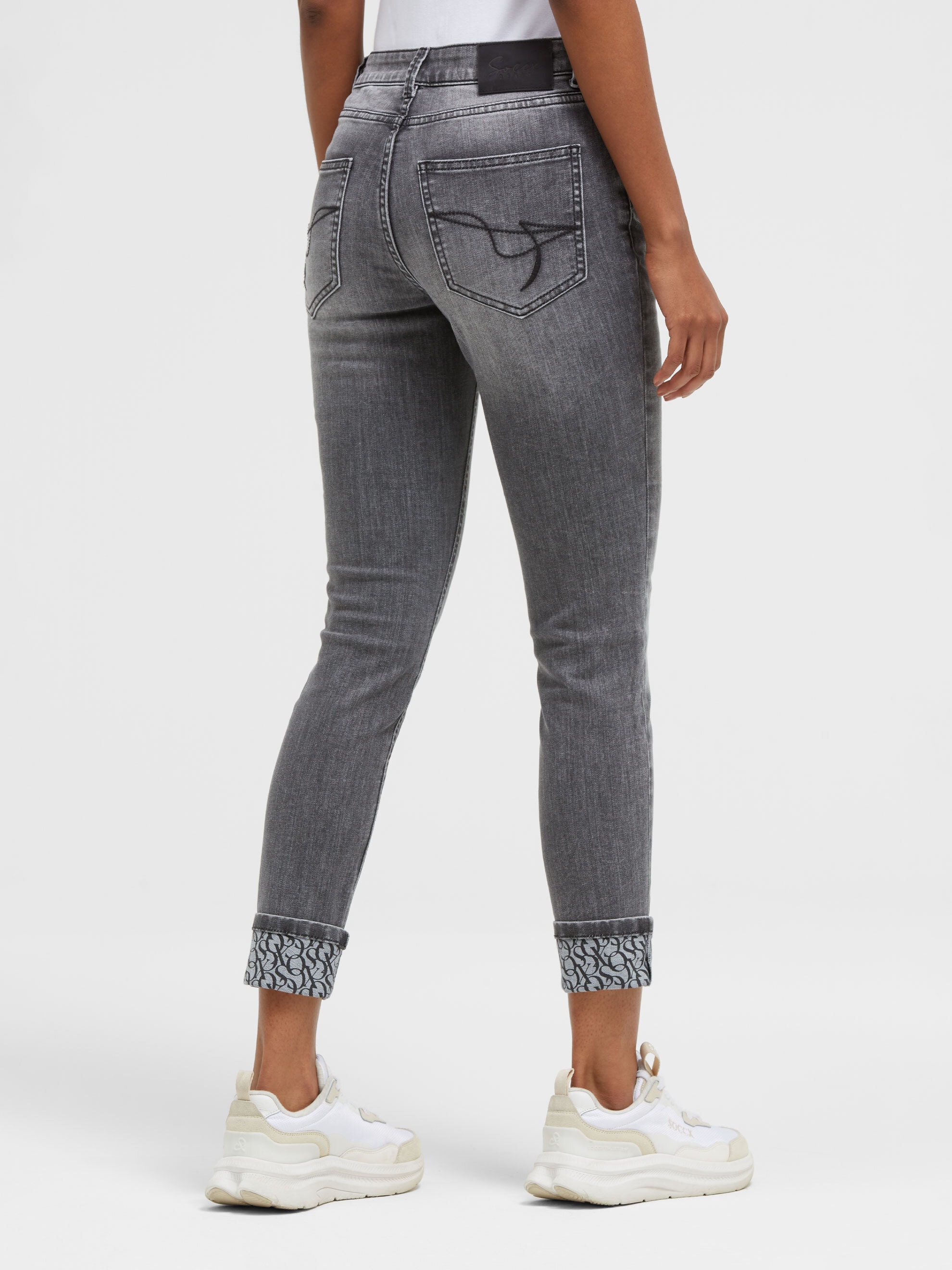 SOCCX Slim-fit-Jeans mit Turn-Up Saum