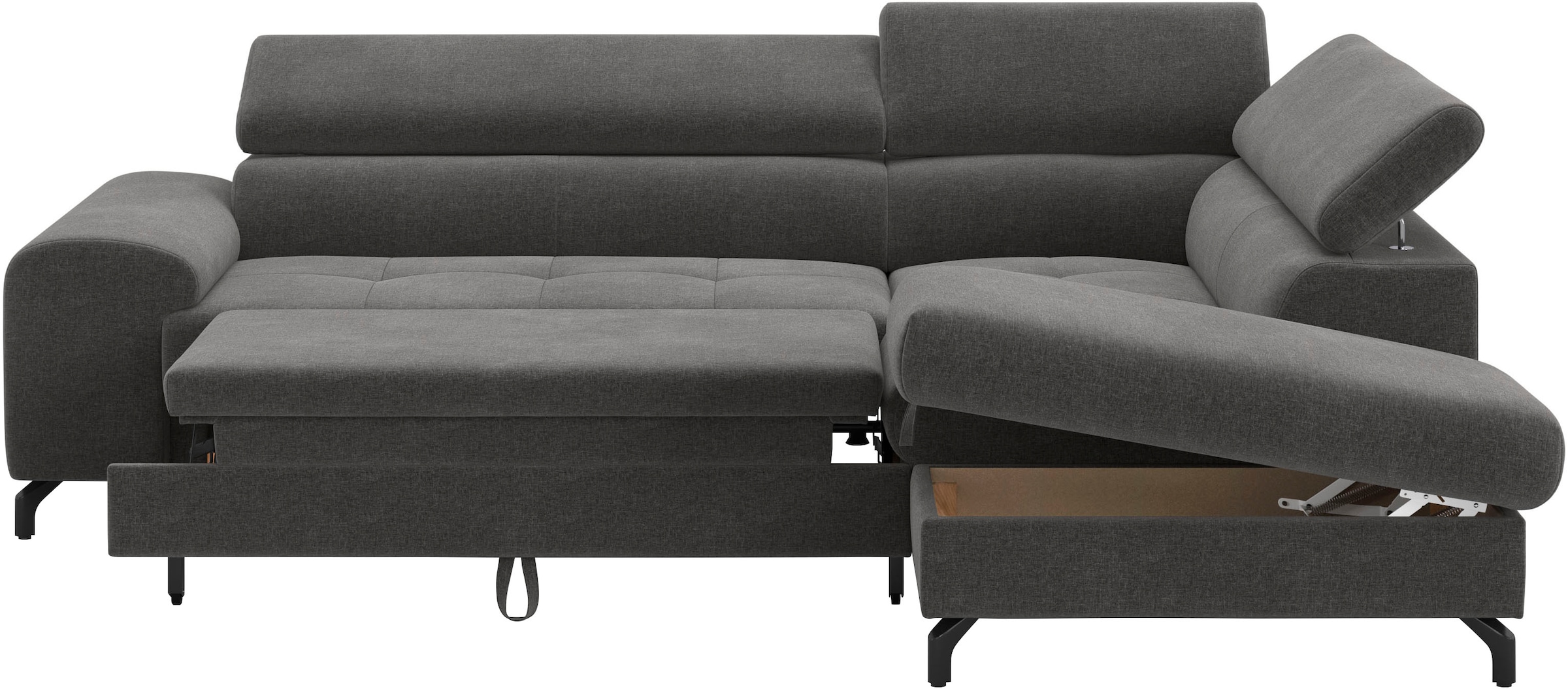 COTTA Ecksofa »Aura L-Form«, mit Schlaffunktion, Bettkasten und Kopfteilverstellung