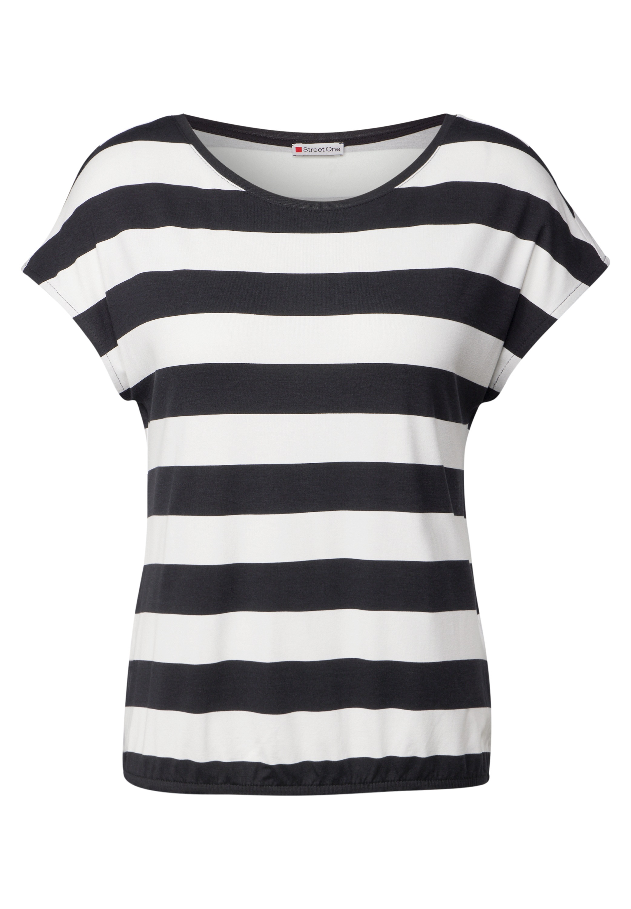 STREET ONE T-Shirt, mit Elastiksaum