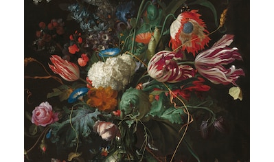 Leinwandbild »Vase of Flowers, Ausschnitt, Jan Davidsz de Heem«, Blumen