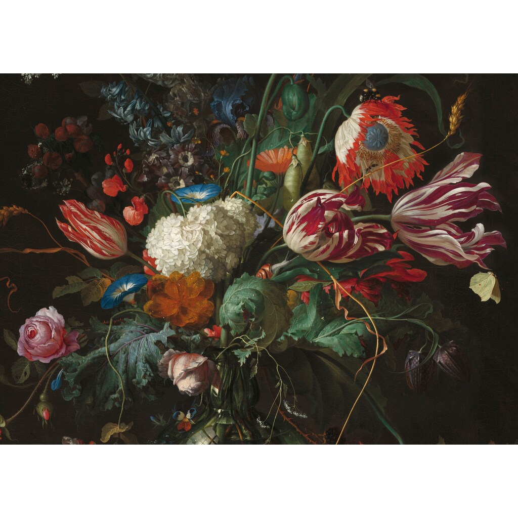 Art for the home Leinwandbild »Vase of Flowers, Ausschnitt, Jan Davidsz de Heem«, Blumen