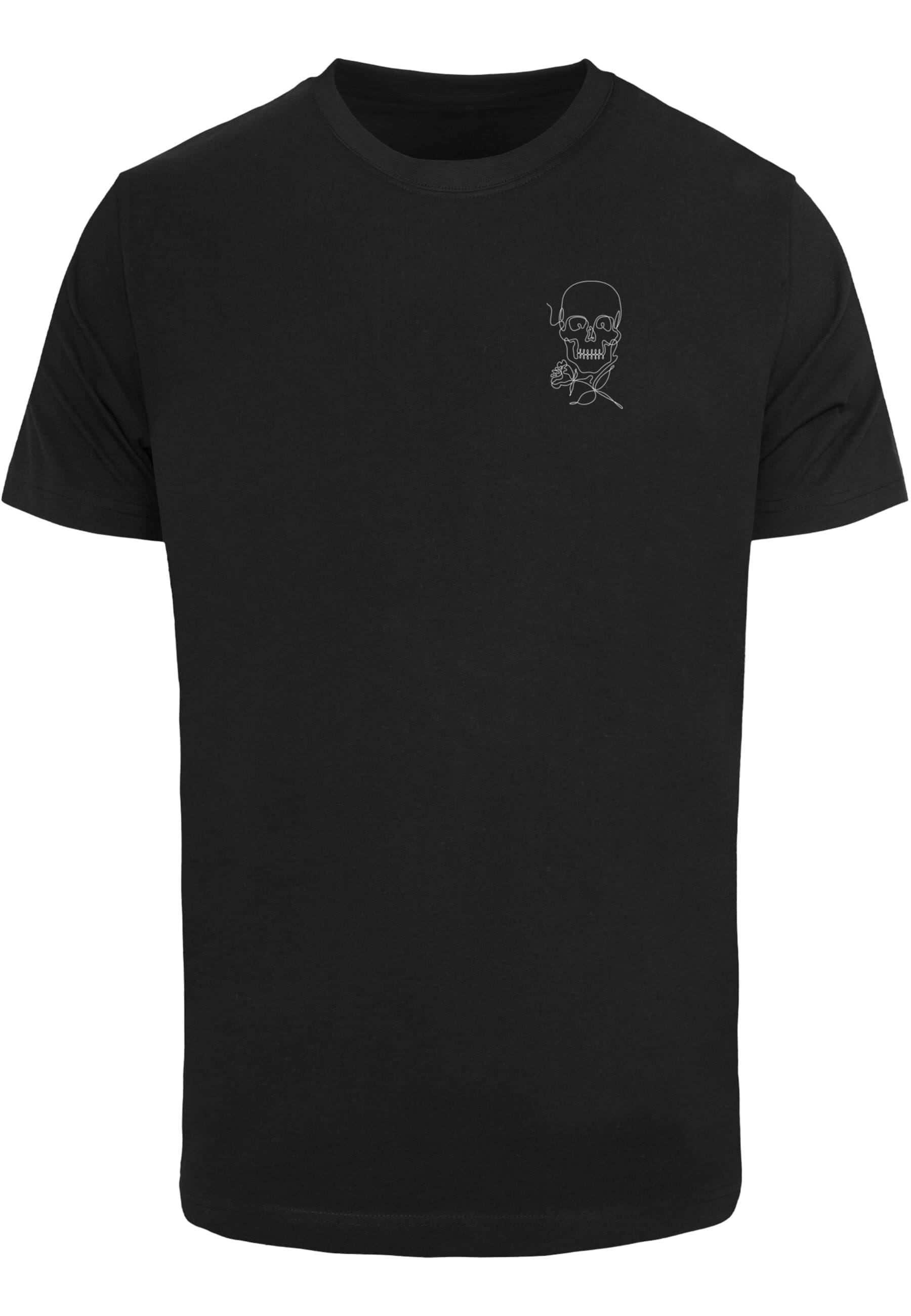 MisterTee T-Shirt "MisterTee Herren Skull One Line Tee", (1 tlg.) günstig online kaufen