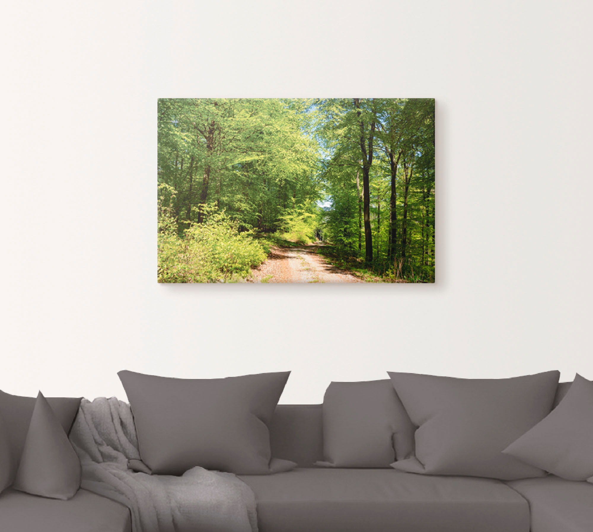 Artland Wandbild »Blauer Himmel über dem Wald im Mai«, Wald, (1 St.), als Leinwandbild, Poster in verschied. Größen