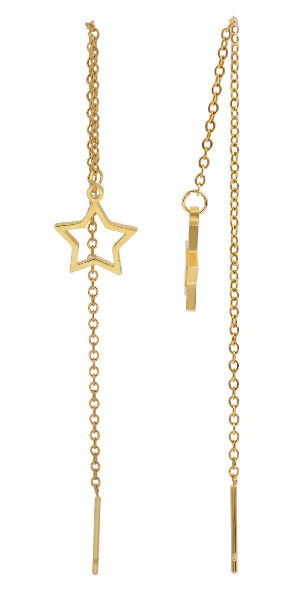 ADELIA ́S Damen Kettenanhänger "Anhänger – Stern Anhänger aus Edelstahl", Edelstahl, gold, Edelstahl, Schmuckanhänger, Perfekt als Geschenk für