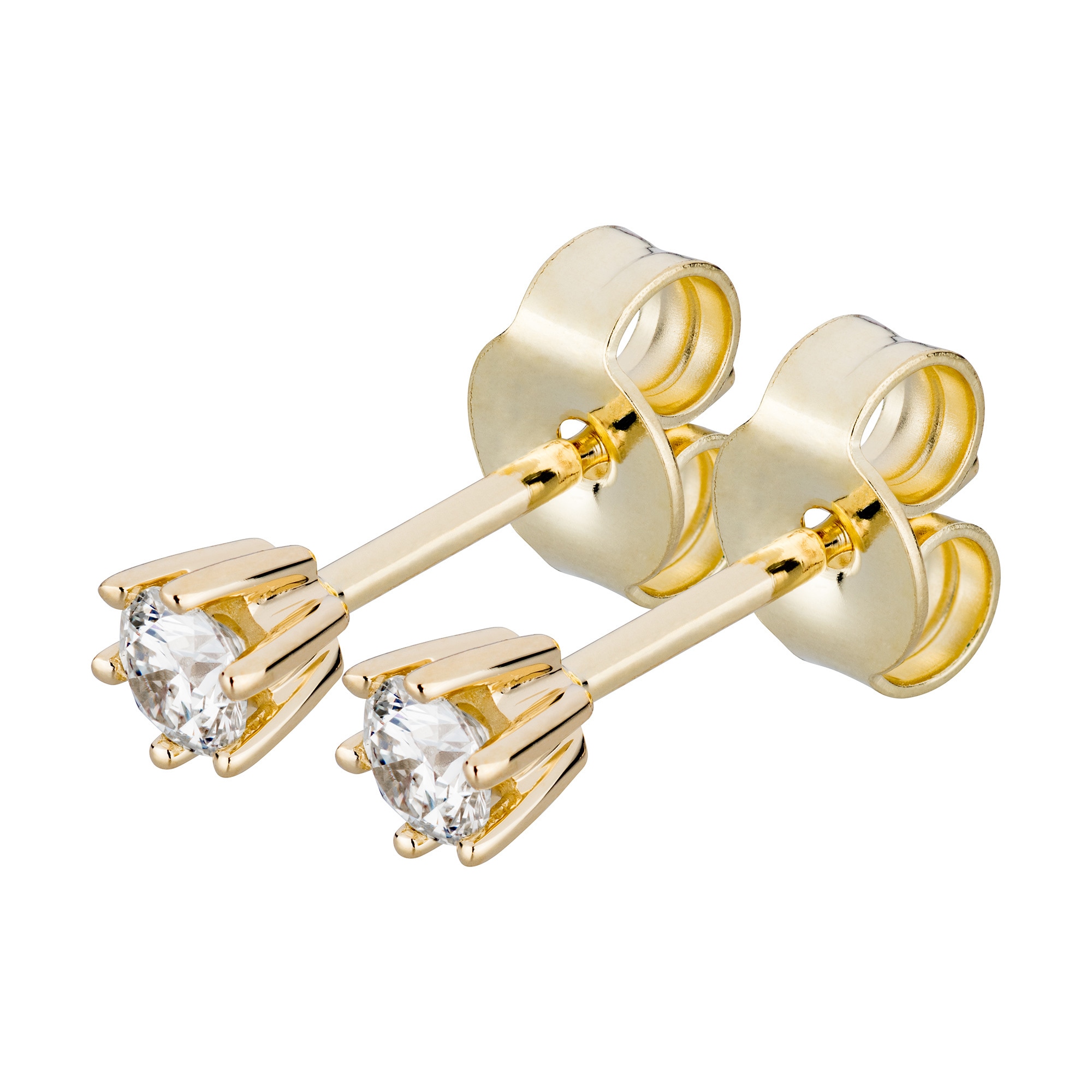 Orolino Paar Ohrstecker »Gold 585 mit 2x Brillant zus. 0,20 ct.«