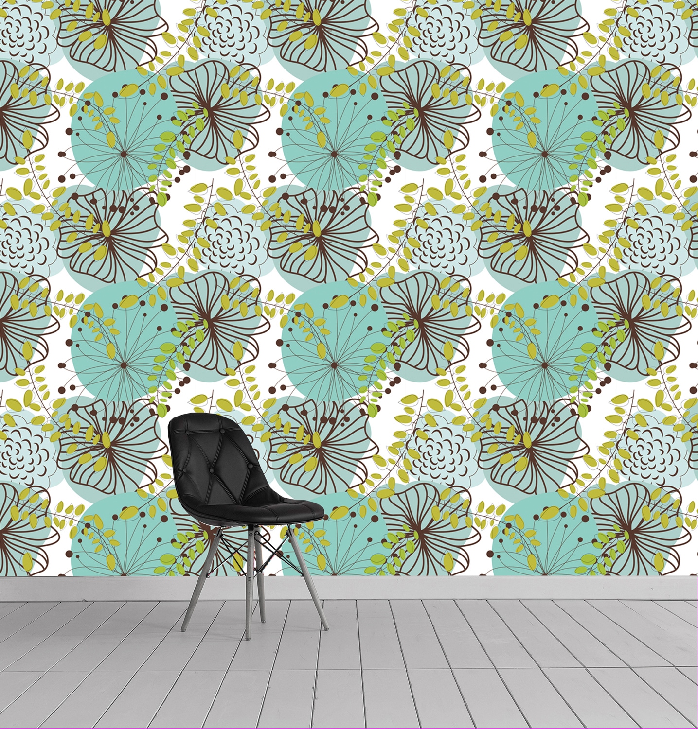 queence Vinyltapete »Michael«, bedruckt-Motiv-botanisch-floral-gemustert-natürlich, 90x250cm, selbstklebend, kinderleichte Anbringung, Sticker