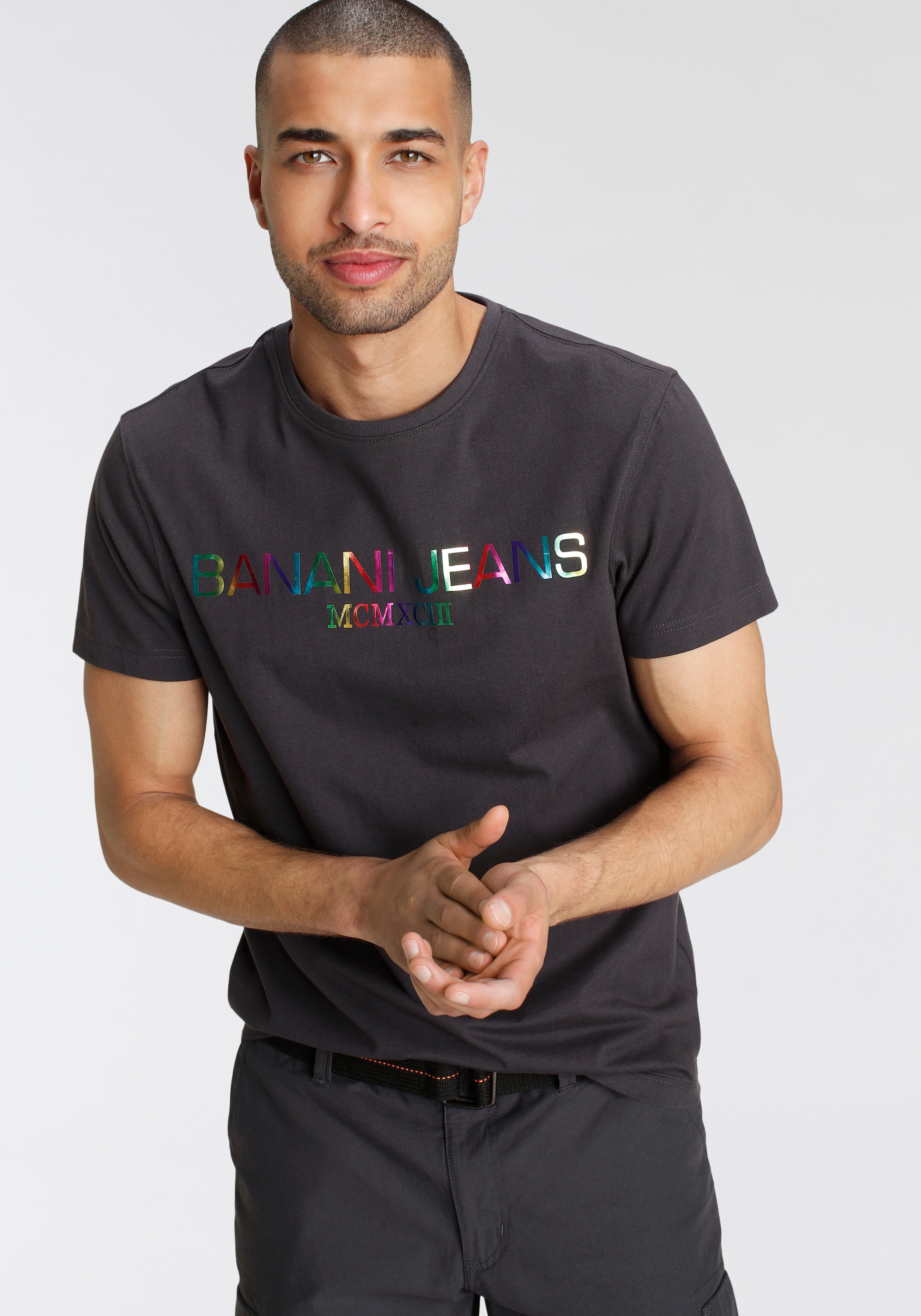 T-Shirt, BAUR kaufen mit Banani Bruno Rainbowprint ▷ |