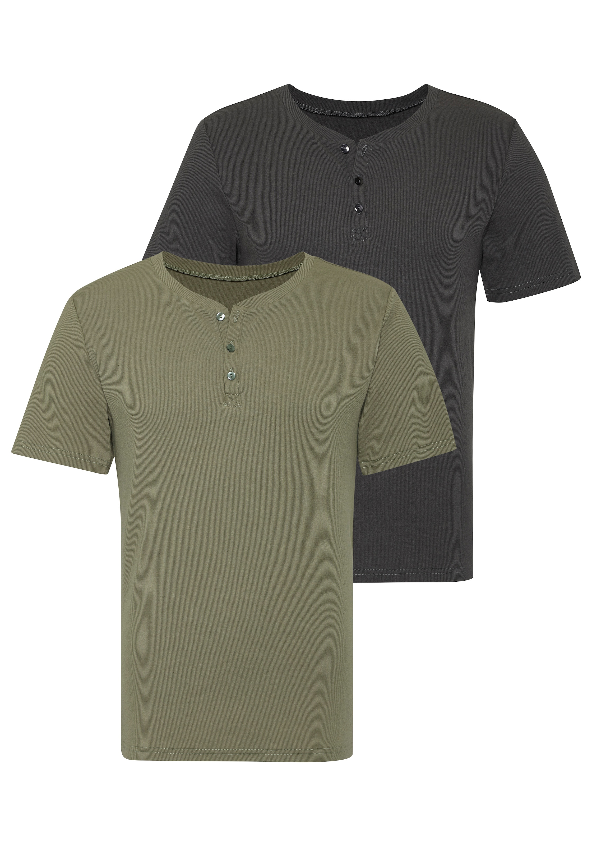 John Devin Unterziehshirt "T-Shirt" Packung, 2 Stk. körpernahe Passform, Baumwollmischung, Kurzarm