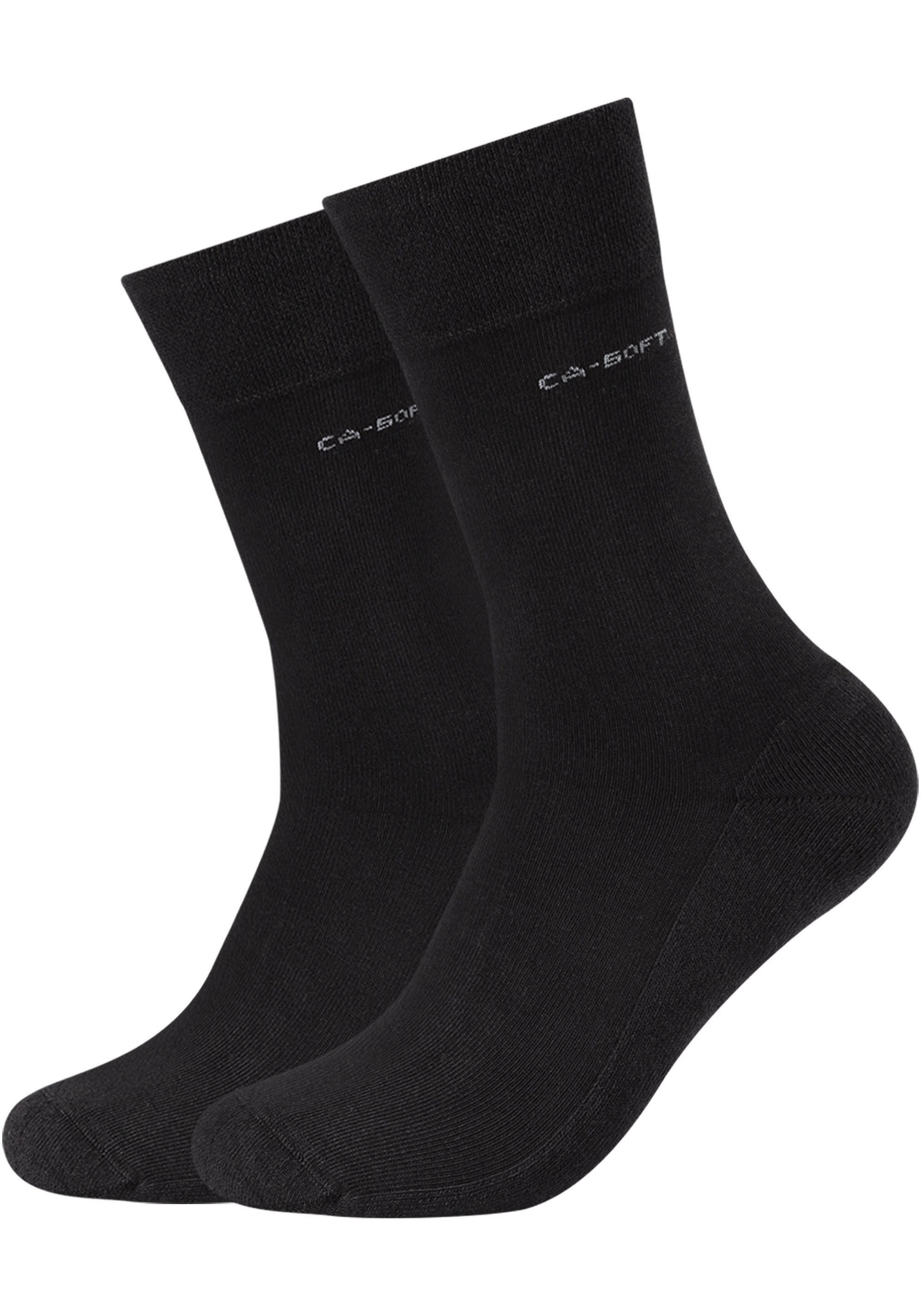 Thumbnail - Camano Langsocken "ca-soft" 4 Paar tlg. mit dezentem Logodruck