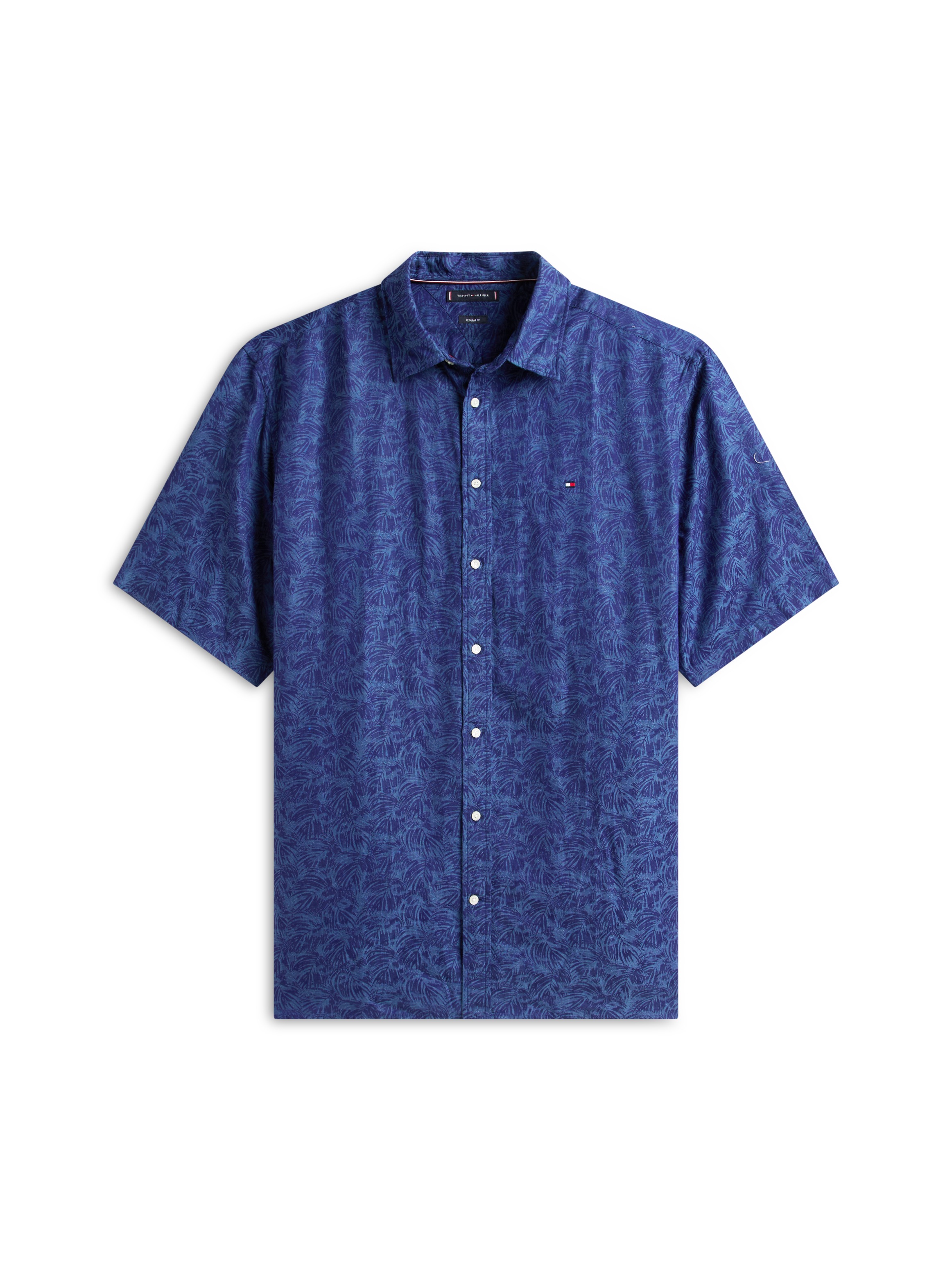 Tommy Hilfiger Big & Tall Kurzarmhemd »BT-LI TENCEL JAQUARD« Große Größen, Kentkragen, regular fit