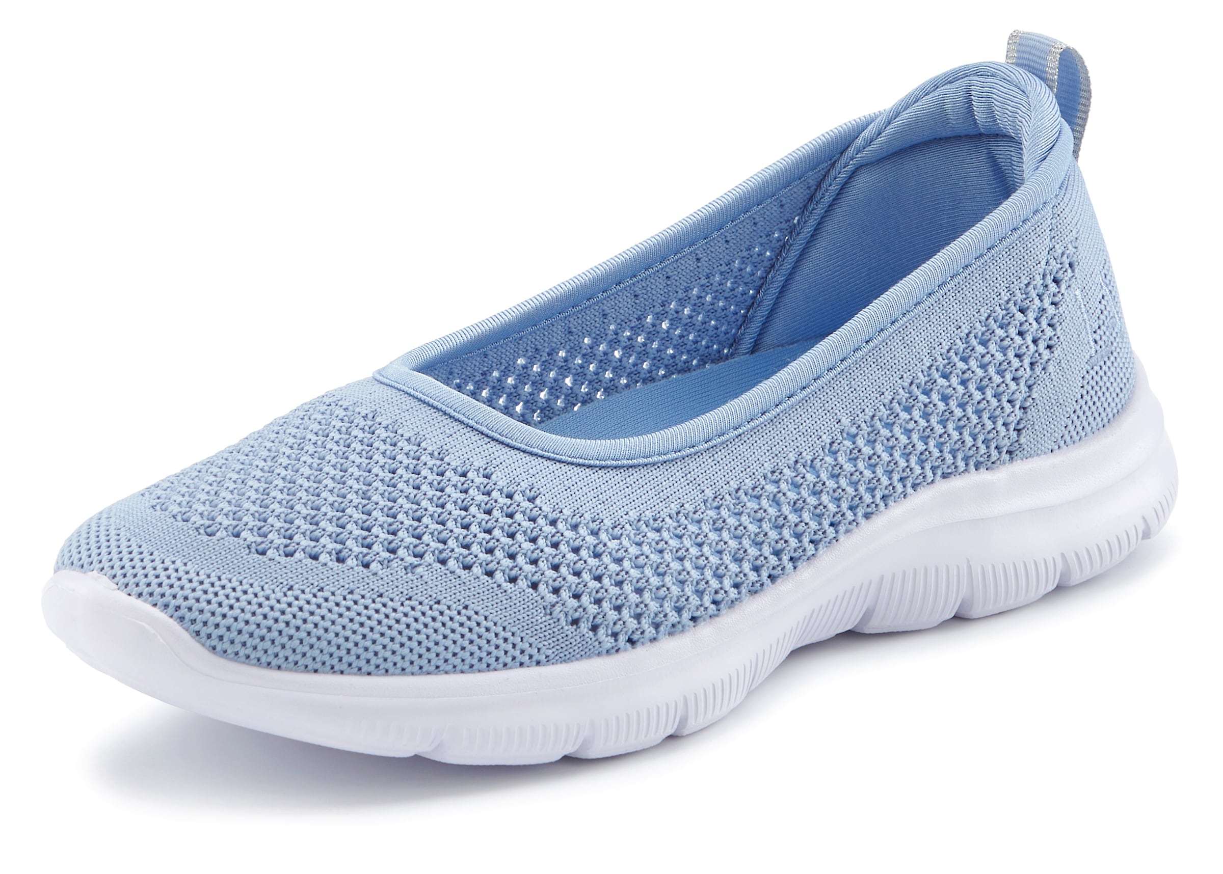 LASCANA Sneaker Ballerinas, ultraleichter Slipper, Slip-On-Sneaker, Freizei günstig online kaufen