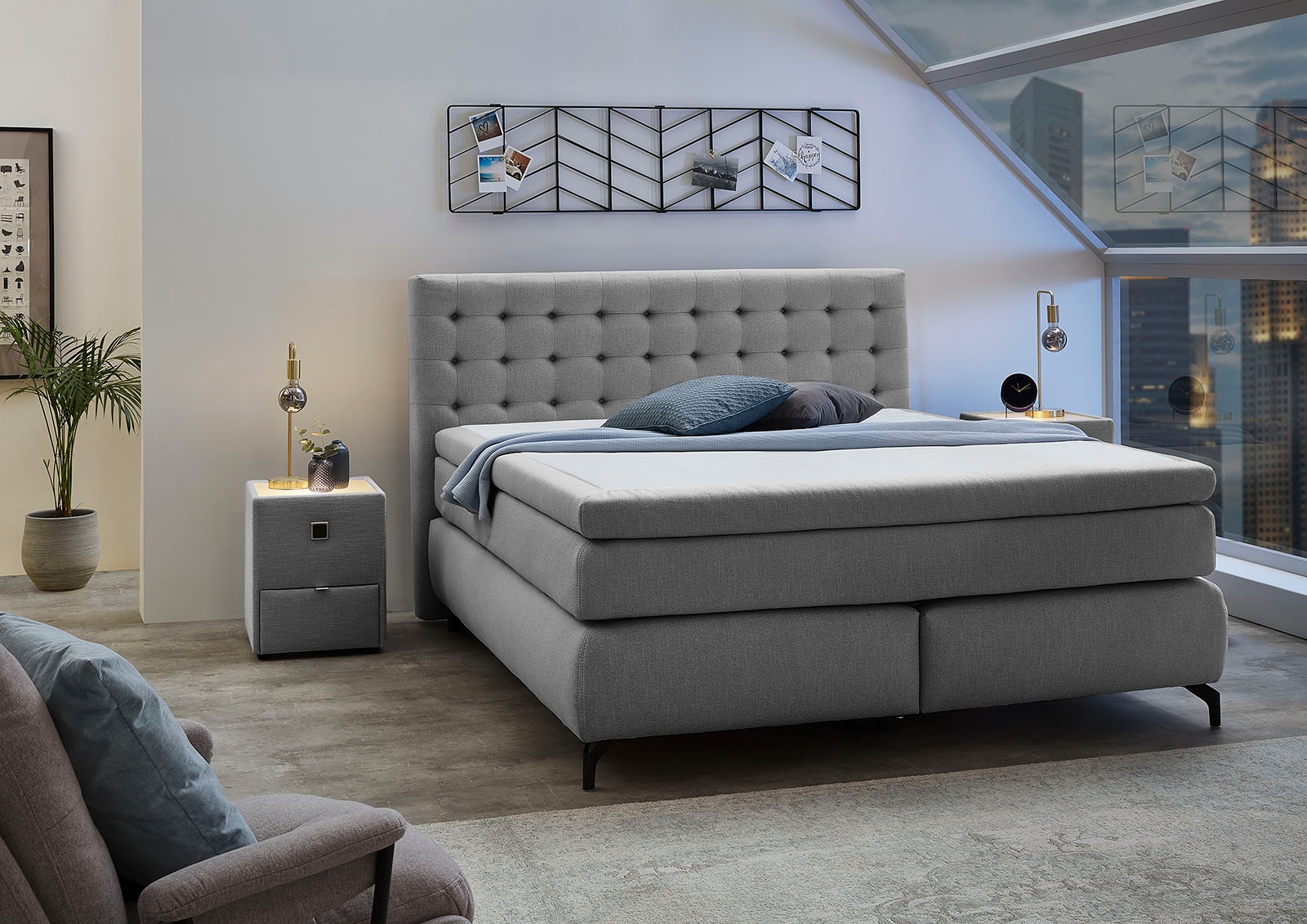 Jockenhöfer Gruppe Boxspringbett "Jessica", und 7-Zonen-TTFK-Matratze (H3,H günstig online kaufen