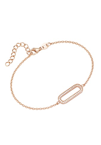 Armband »mit ovalem Mittelteil, Zirkonia Steine, Silber 925«
