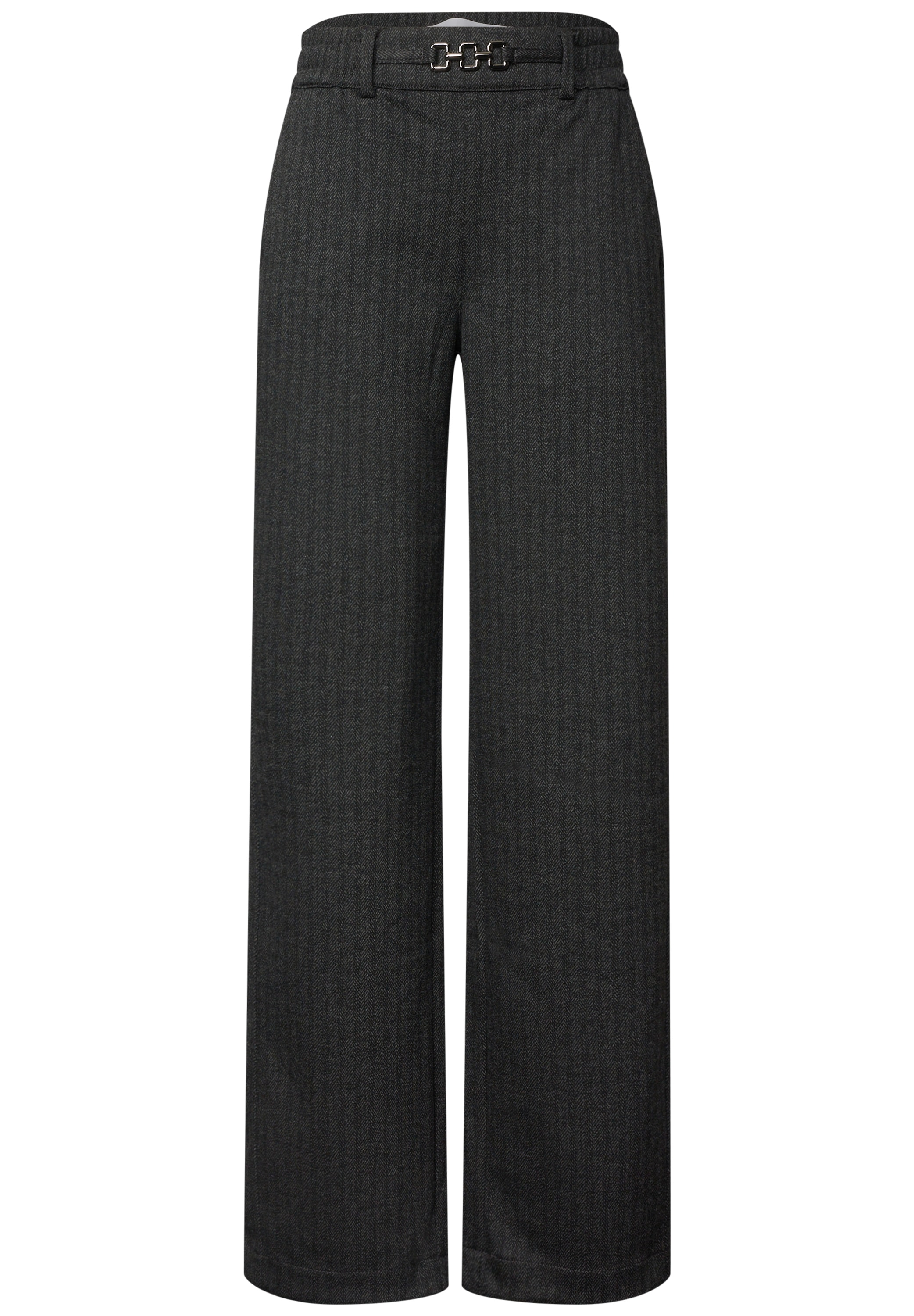 STREET ONE Stoffhose »Style Amalia«  Straight Leg Hose mit Fishbone-Muster