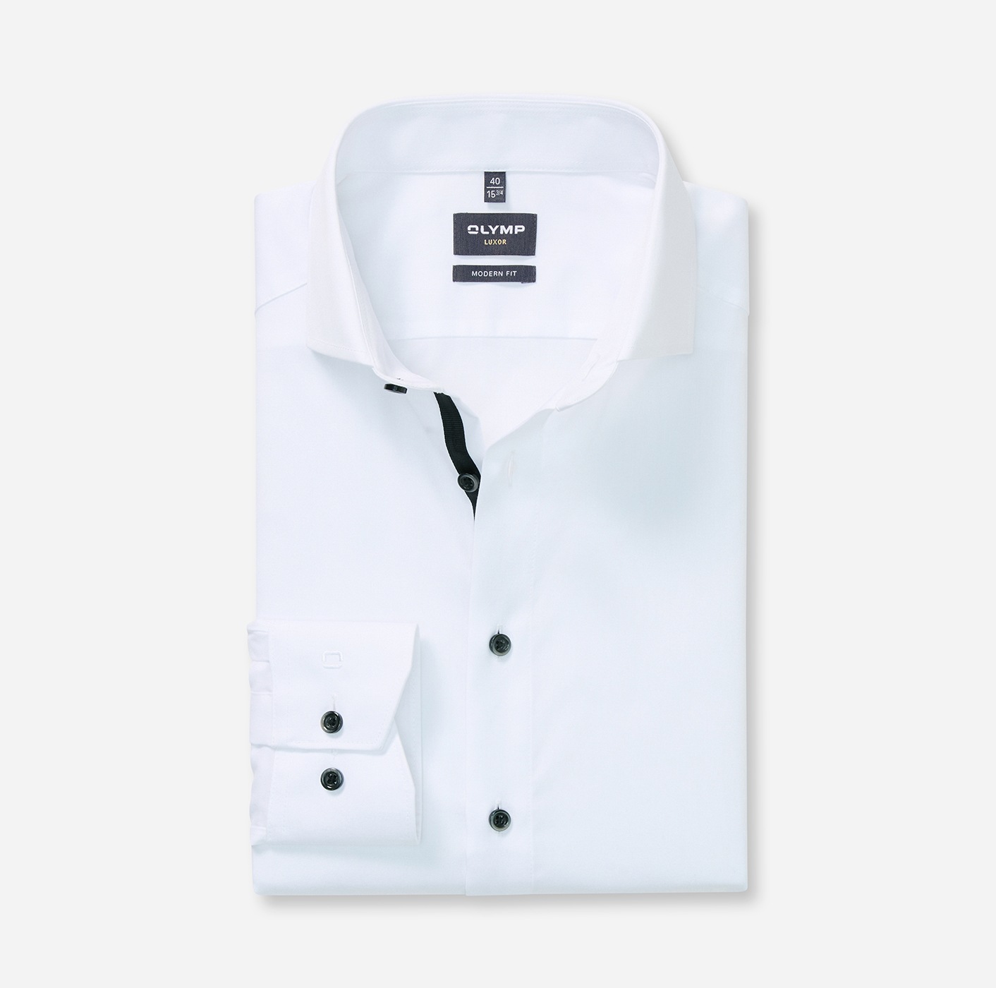 Thumbnail - OLYMP Langarmhemd "Luxor" Businesshemd, unifarben, modern fit, Royal-Kentkragen