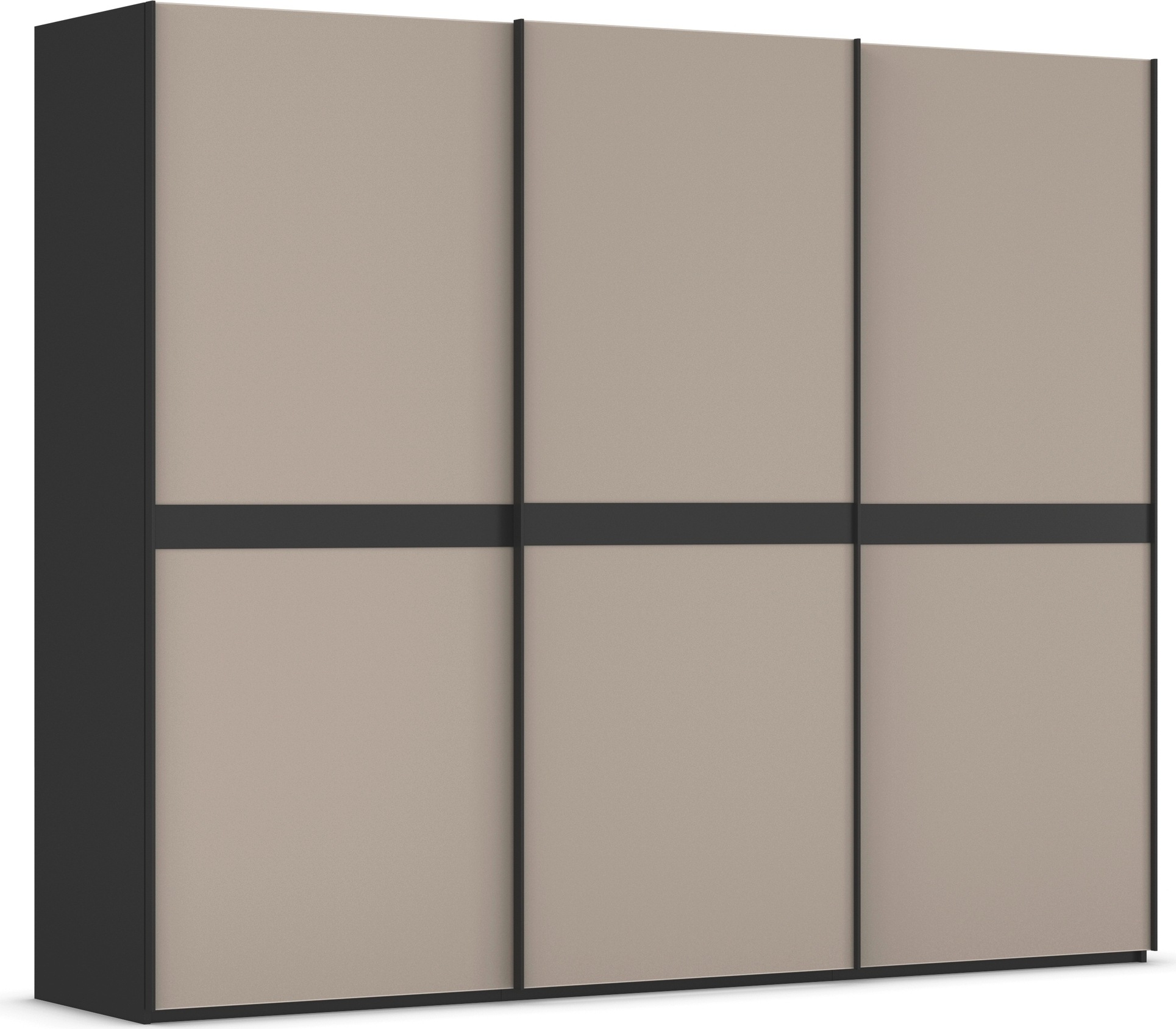 rauch "Kleiderschrank Schrank Garderobe Schlafzimmerschrank SCALE-LINE" edle Optik mit Bauchbinde in Korpusfarbe mit Glasfront MADE IN GERMANY