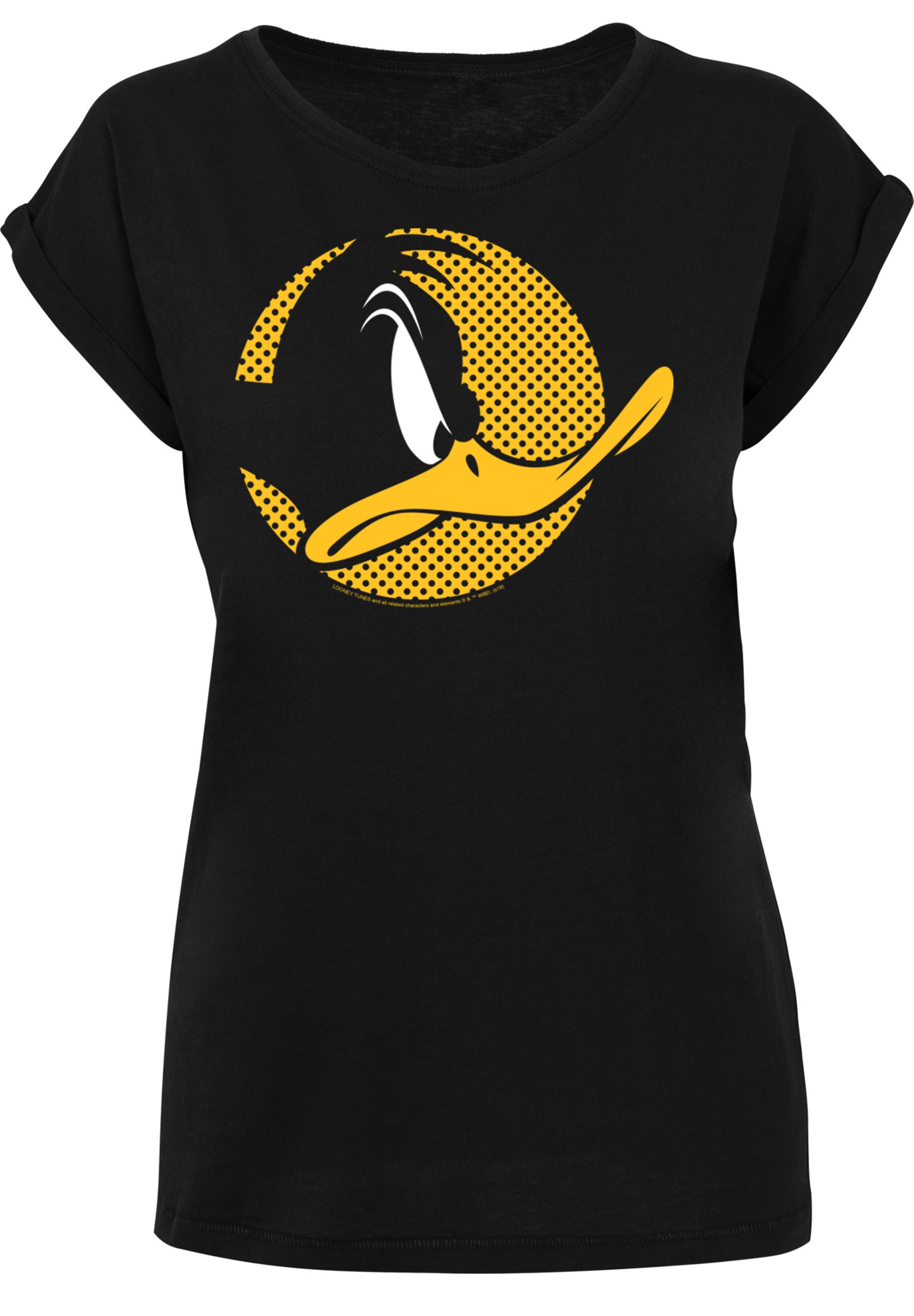 F4NT4STIC T-Shirt »Looney Tunes Daffy Duck Dotted Cartoon«, Damen,Premium Merch,Regular-Fit,Kurze Ärmel,Bedruckt