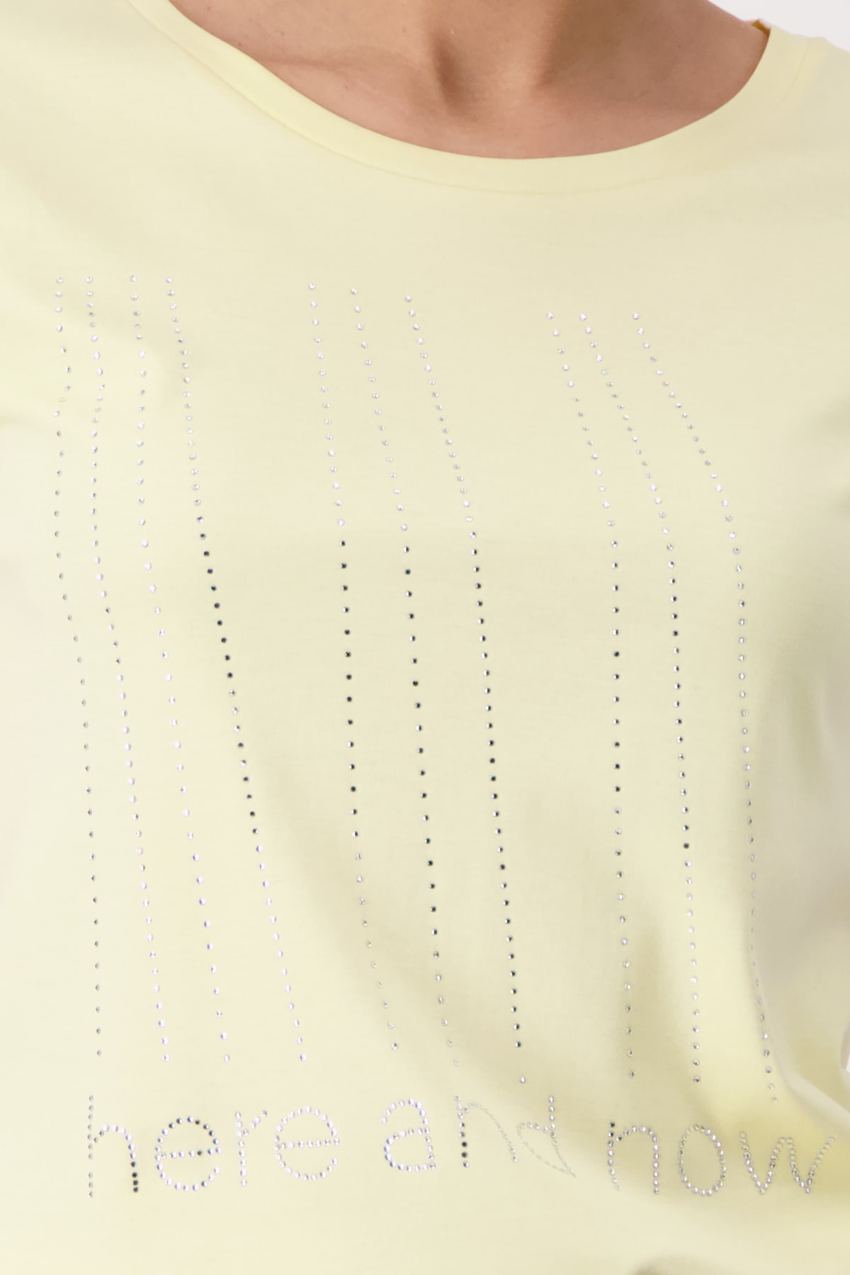 Monari Rundhalsshirt, mit Glitzernieten