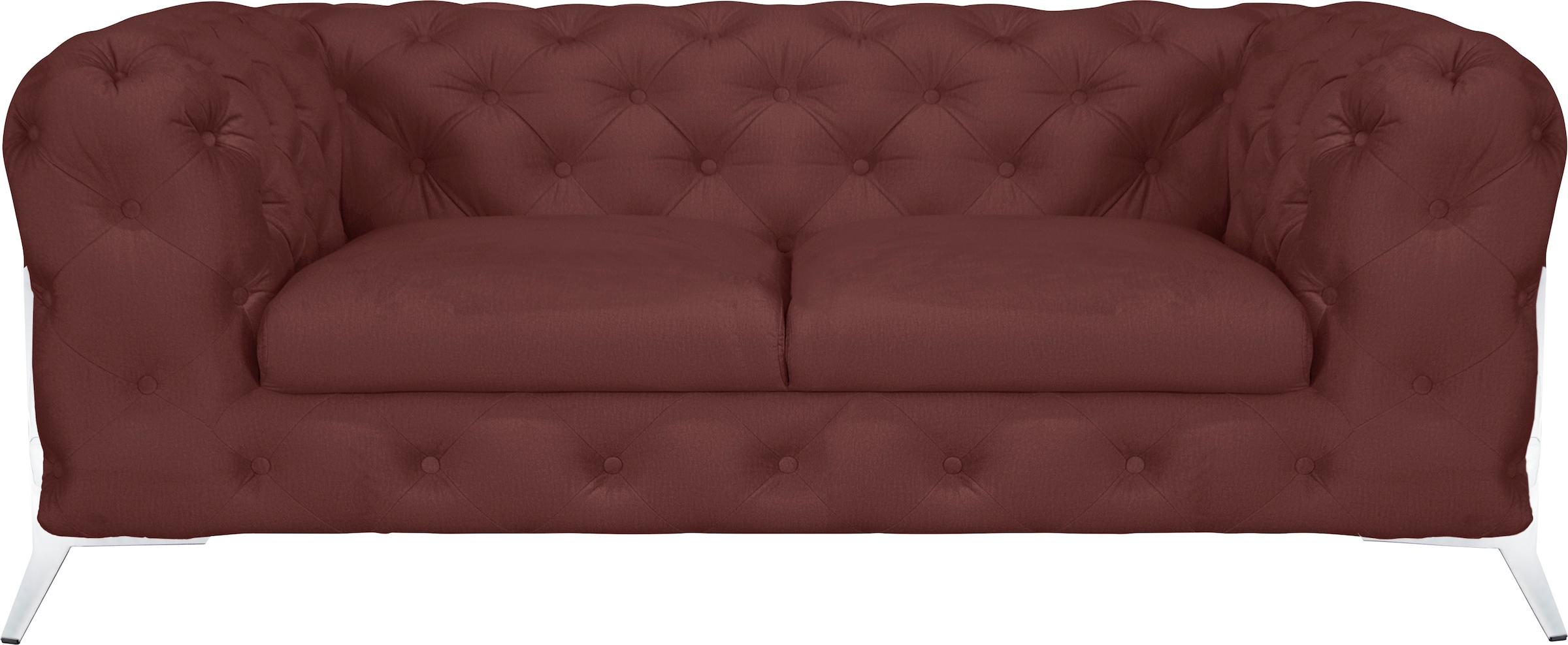 Leonique Chesterfield-Sofa "Amaury", aufwändige Knopfheftung, moderne Chesterfield Optik, Fußfarbe wählbar