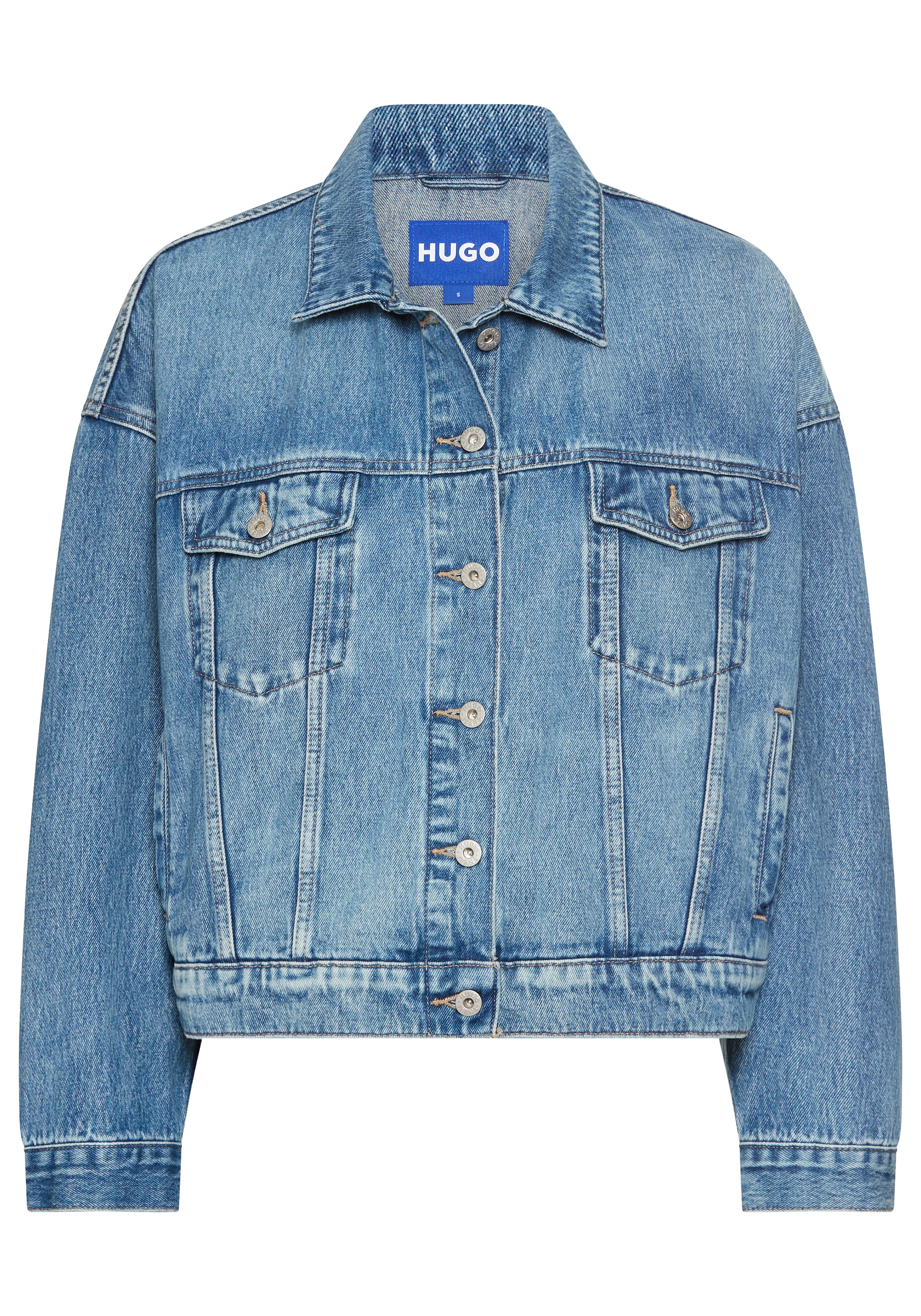 HUGO Blue Jeansjacke "Lou B", mit Backprint günstig online kaufen